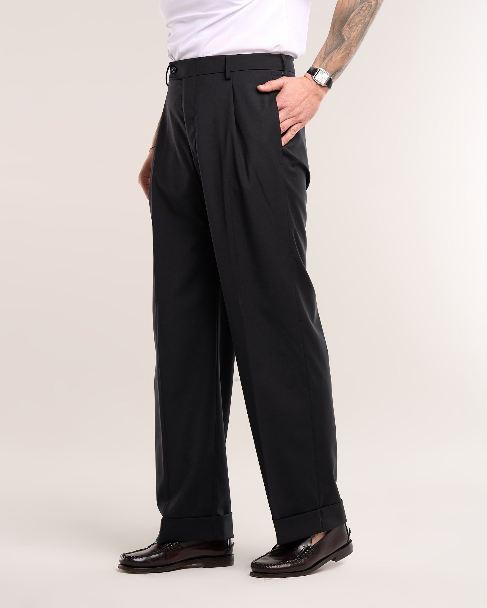 Pantalone Fondo 26cm Nero Milano