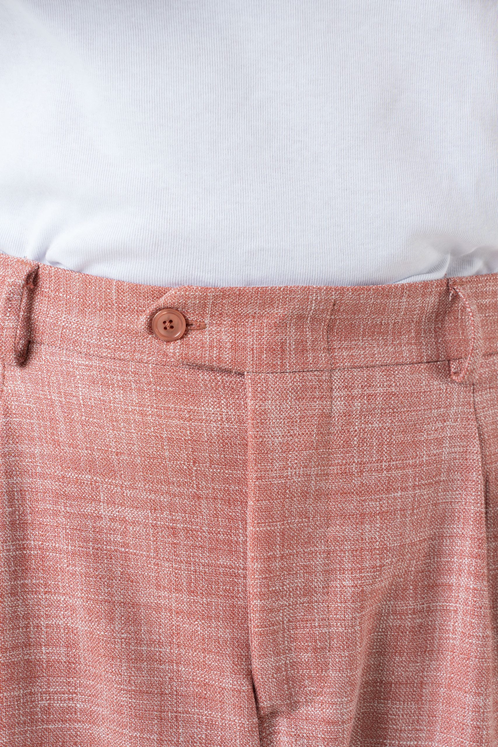 Pantalone Fondo Ampio con Passanti Melangiato Aragosta