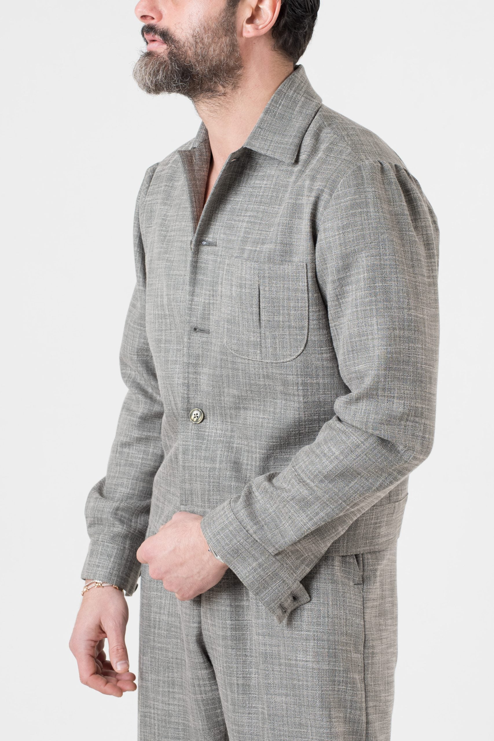 Giubbinetto Over con Spalla Arricciata Menta