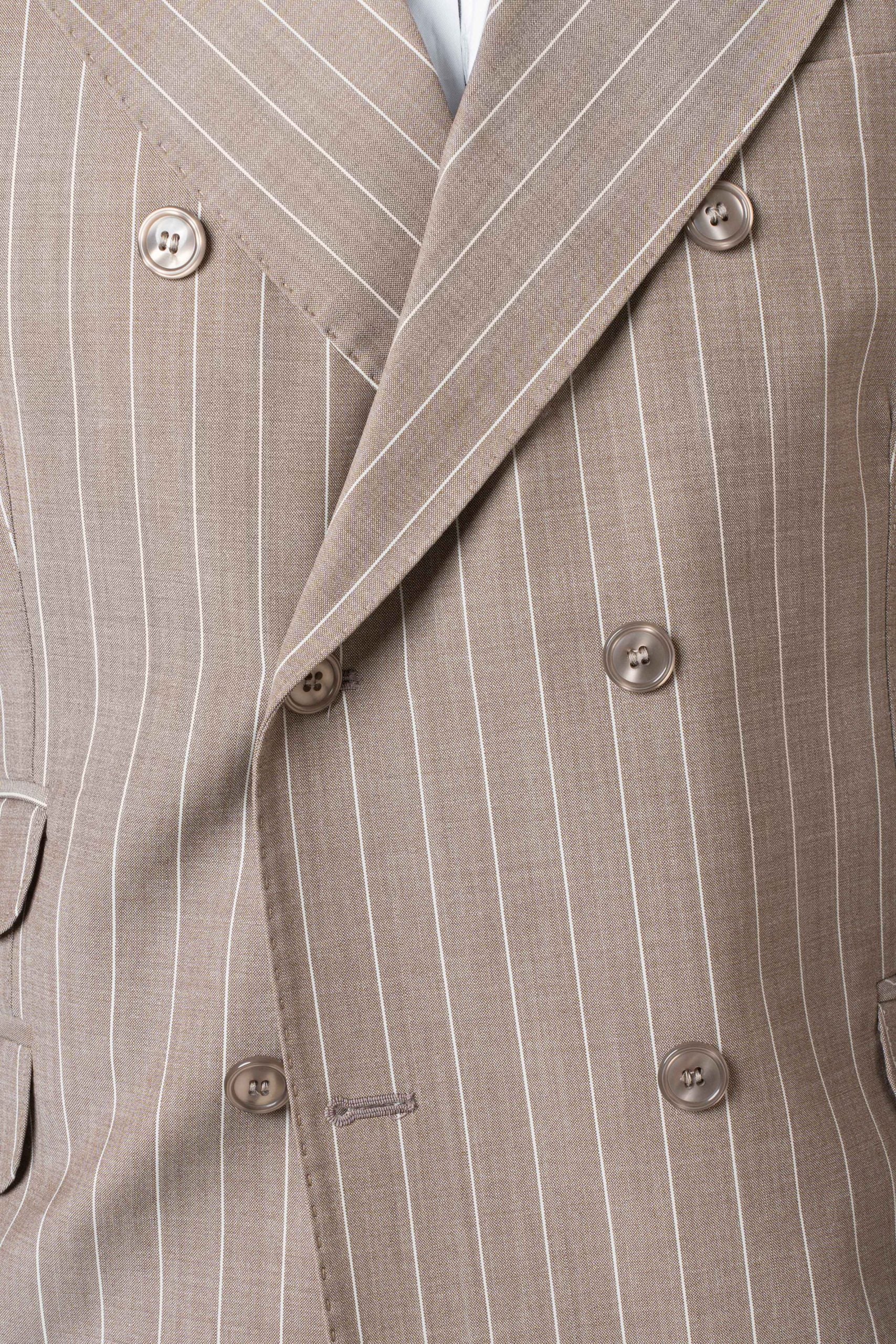 Giacca Socket Gessato Beige Porto Rotondo