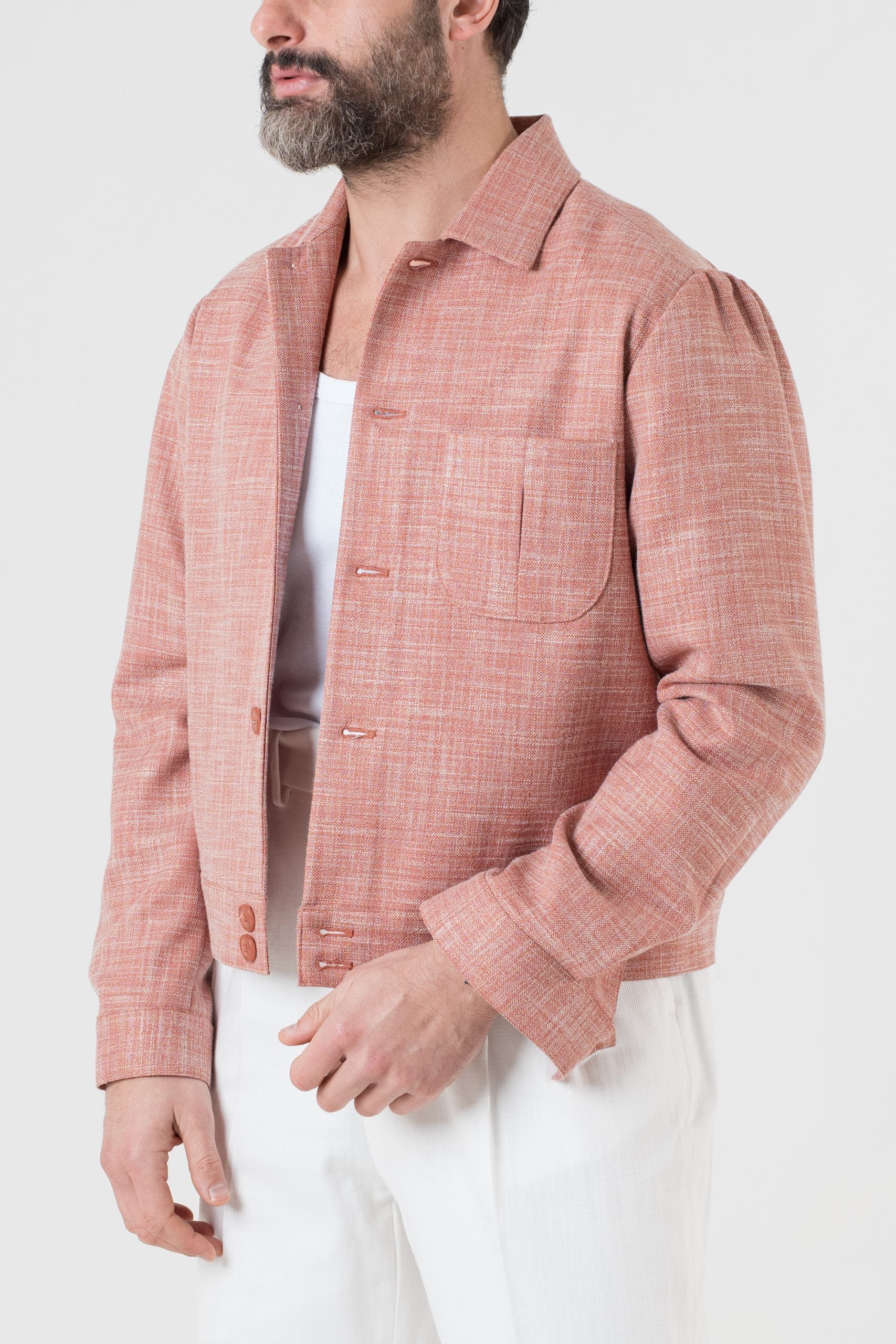 Giubbinetto Over con Spalla Arricciata Aragosta