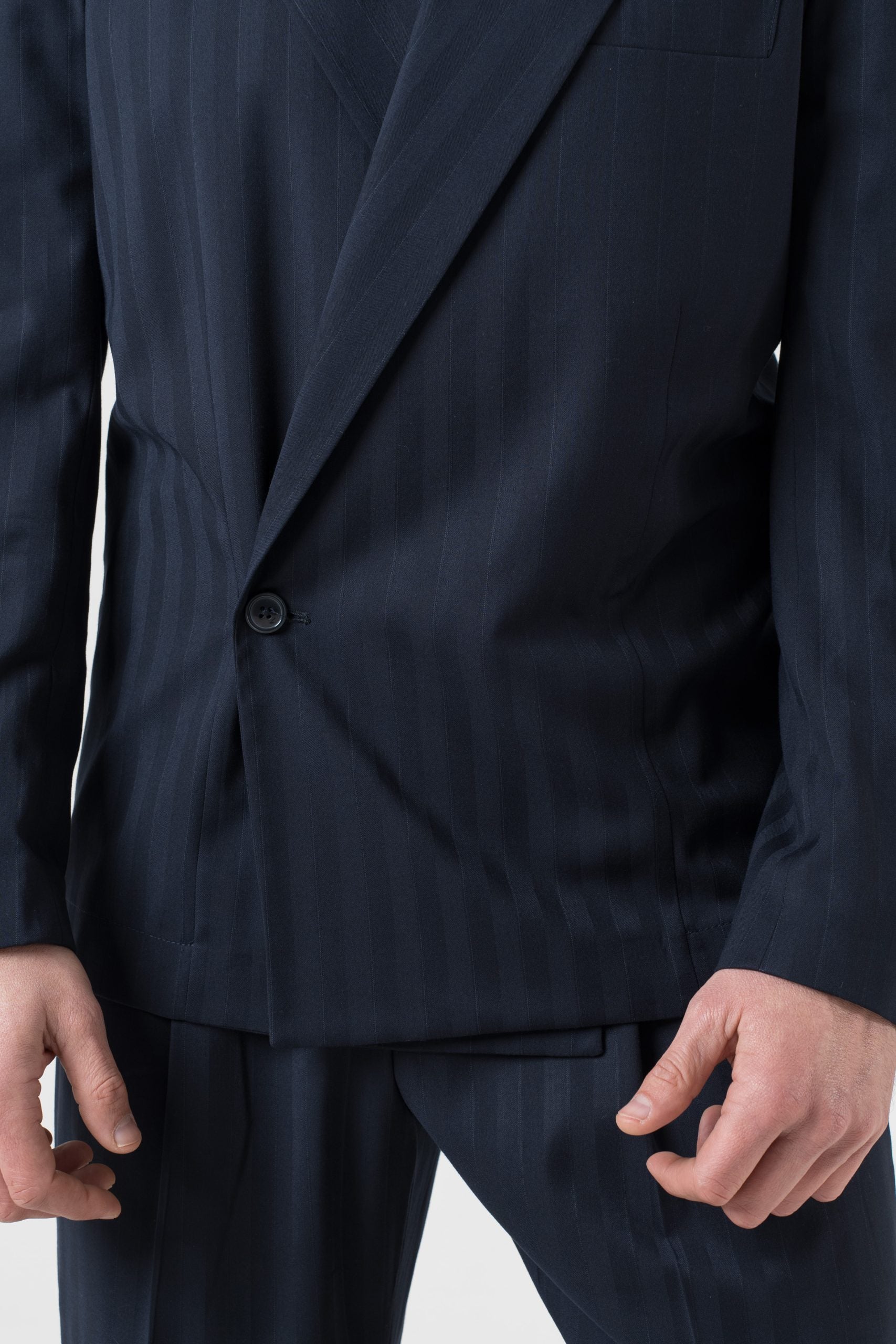 Giacca Camicia Doppiopetto Solaro Riga Larga Blu Kyoto