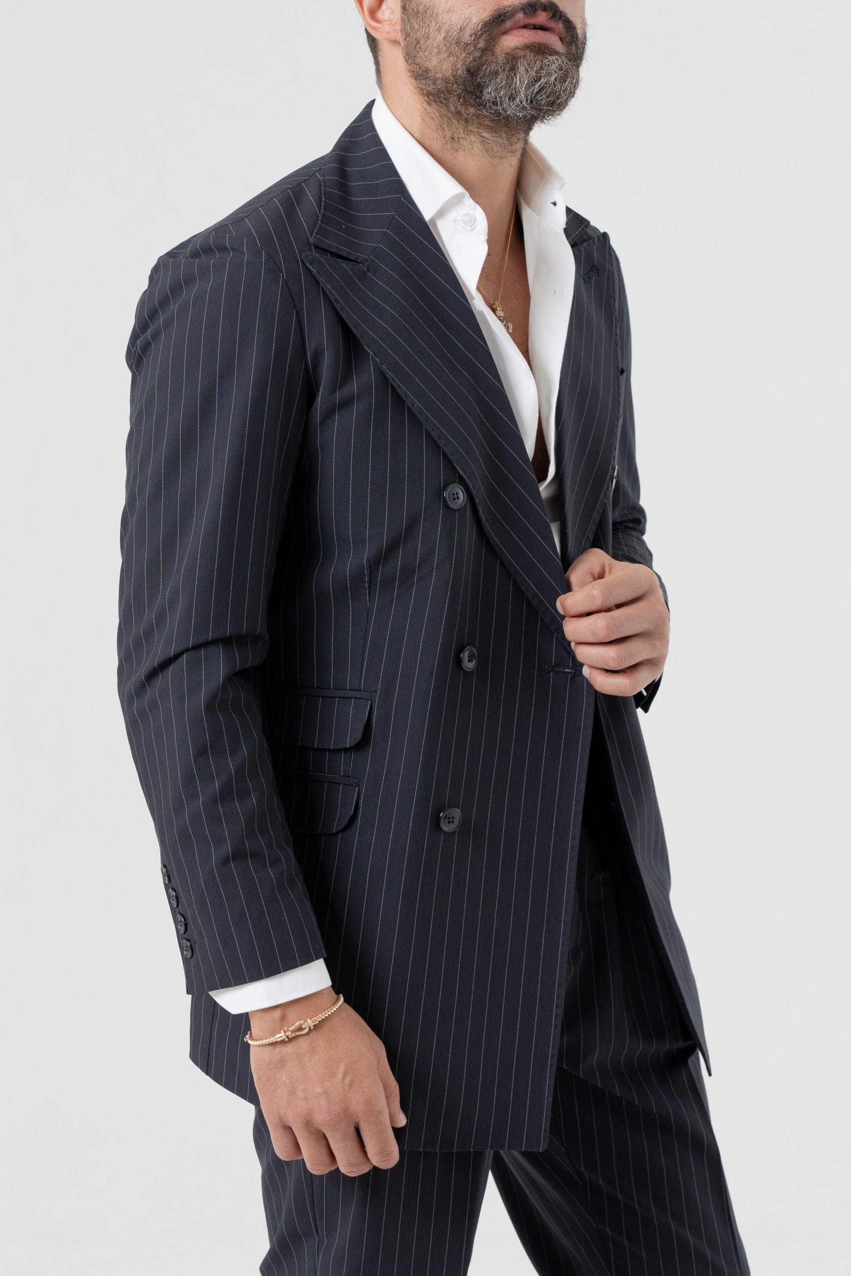 Chaqueta Socket Pinstripe Azul Manhattan