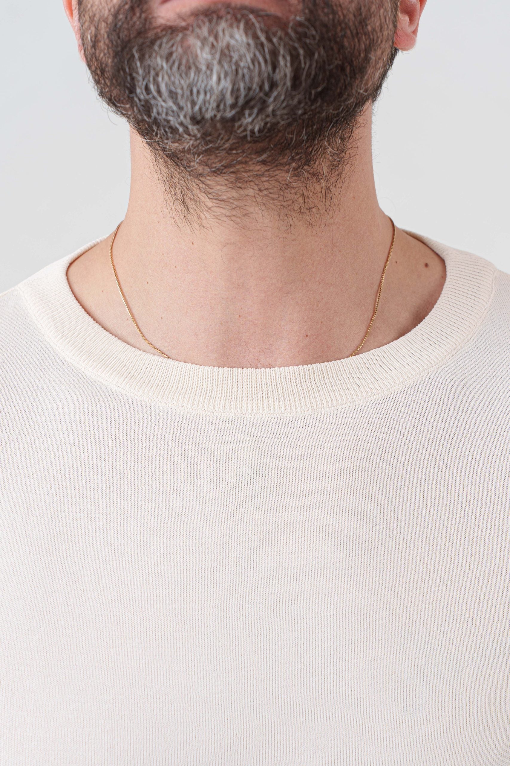 Shirt Manica Lunga in Viscosa Avorio