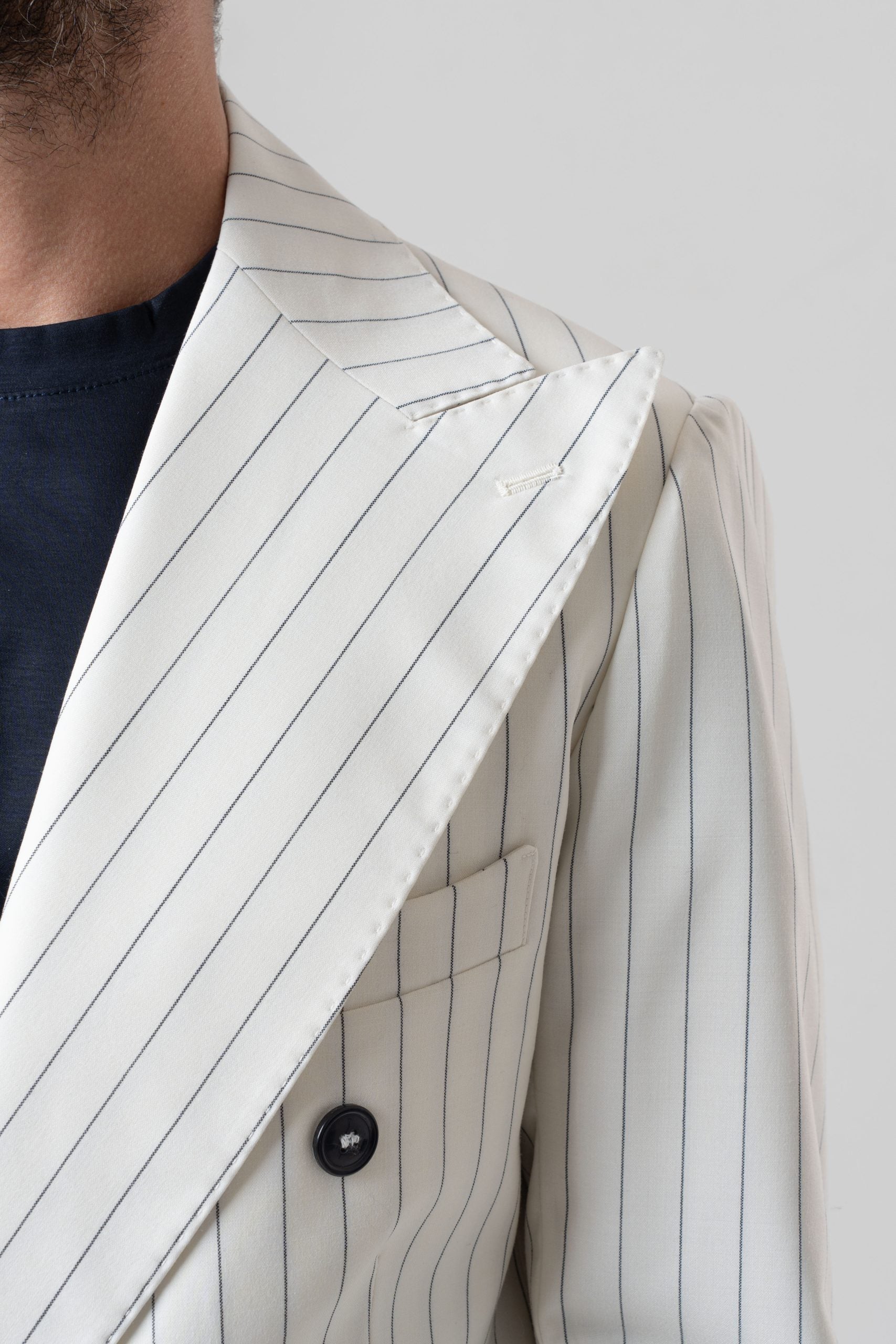 Giacca Jocket Panna Riga Blu Riviera