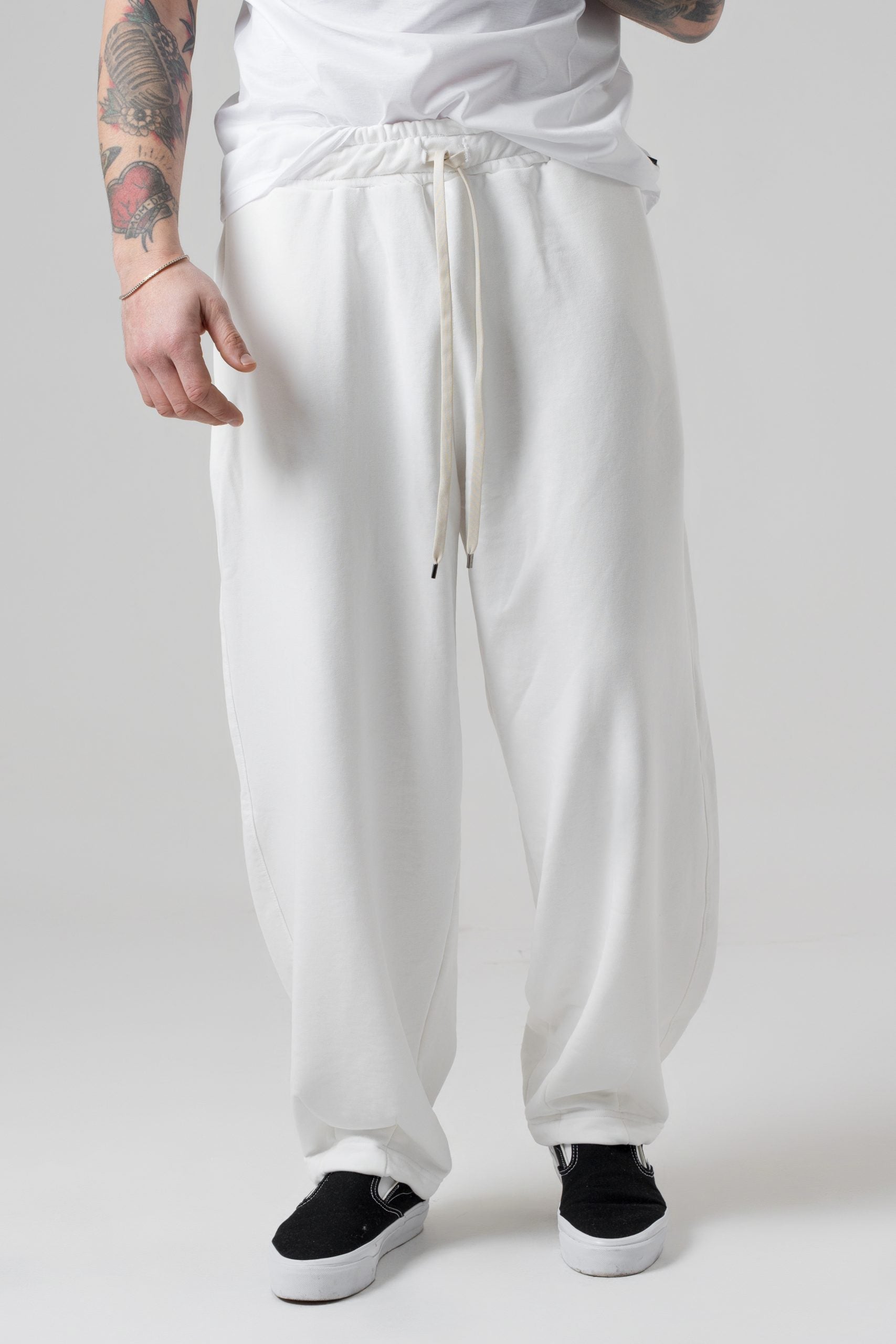 Pantalone di Felpa Oversize Panna