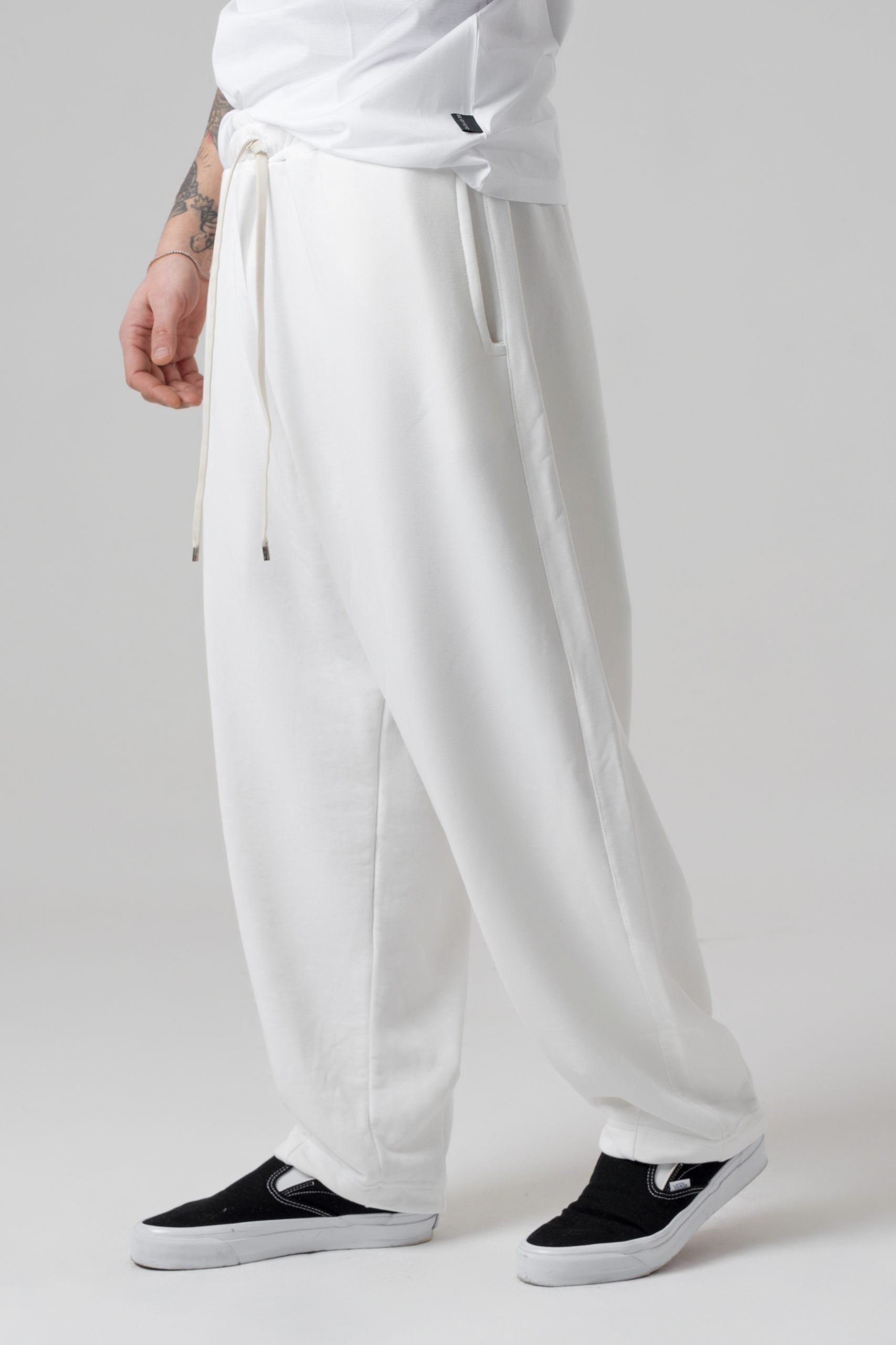Pantalone di Felpa Oversize Panna
