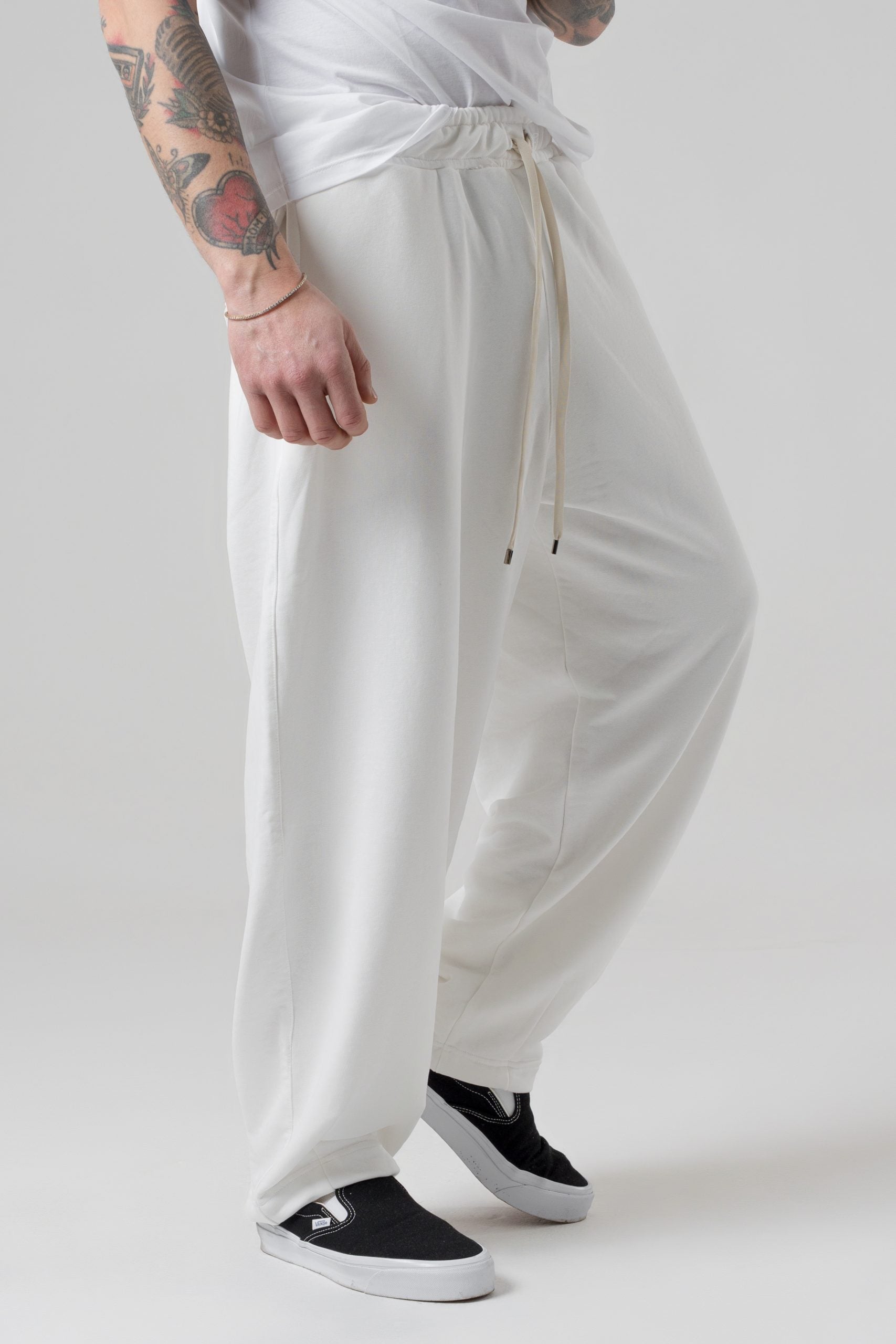 Pantalone di Felpa Oversize Panna