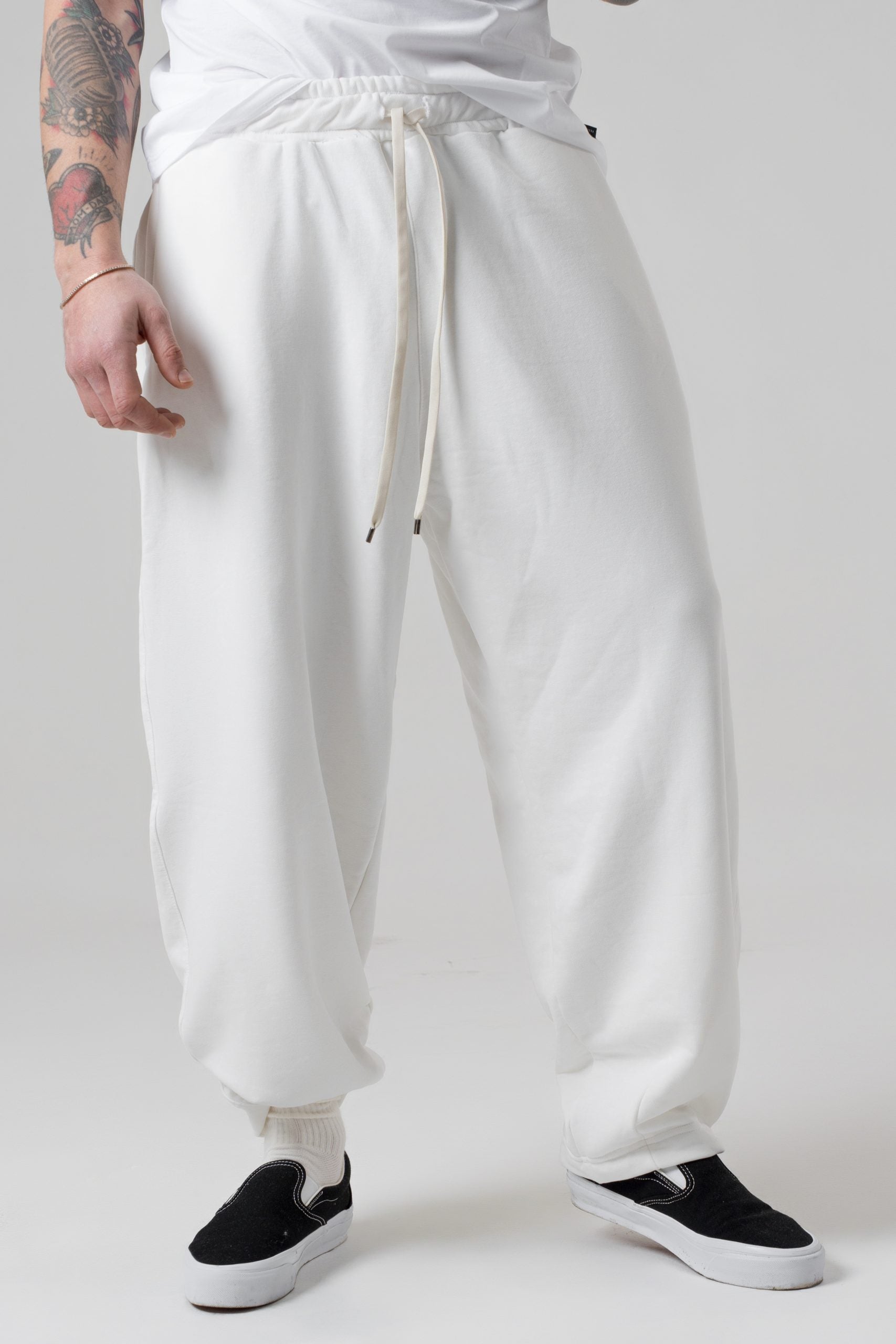 Pantalone di Felpa Oversize Panna