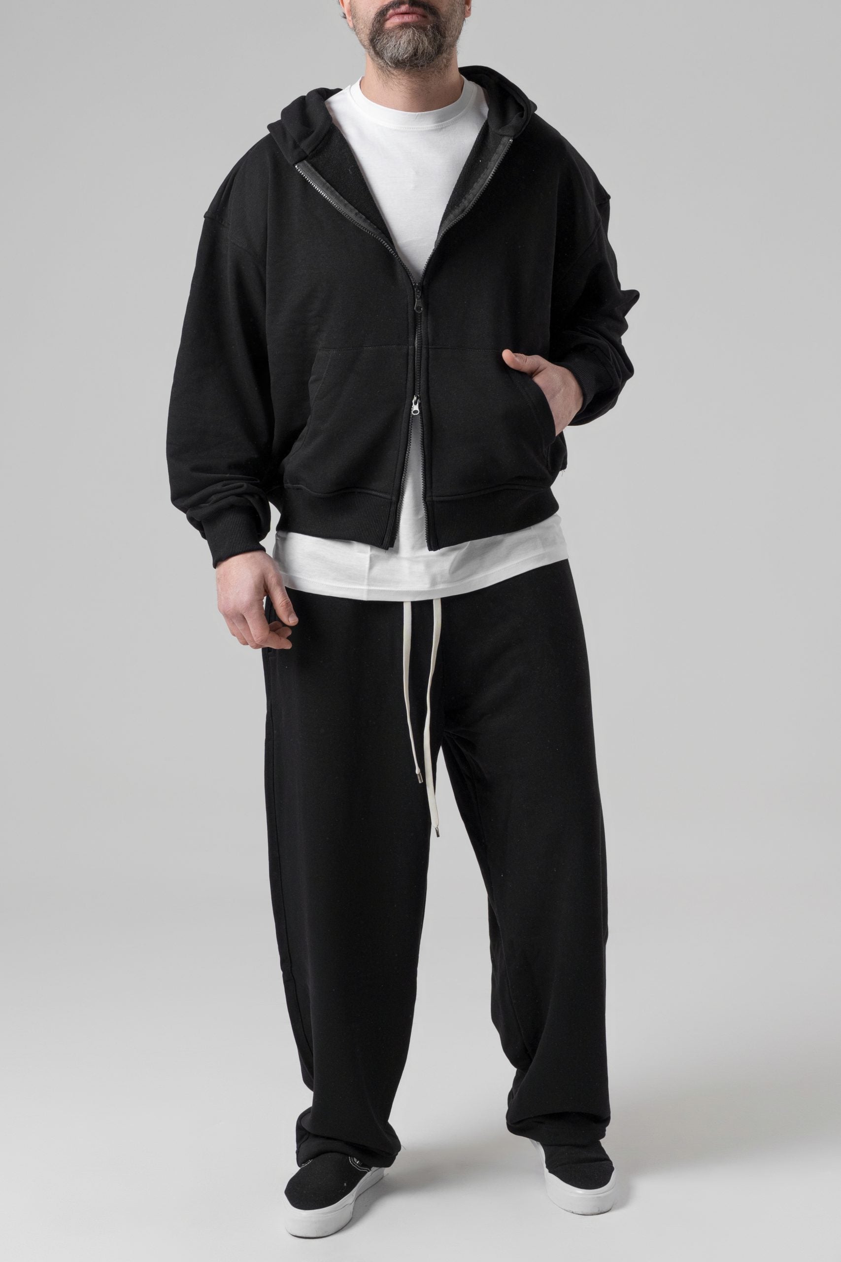 Sudadera extragrande con cremallera