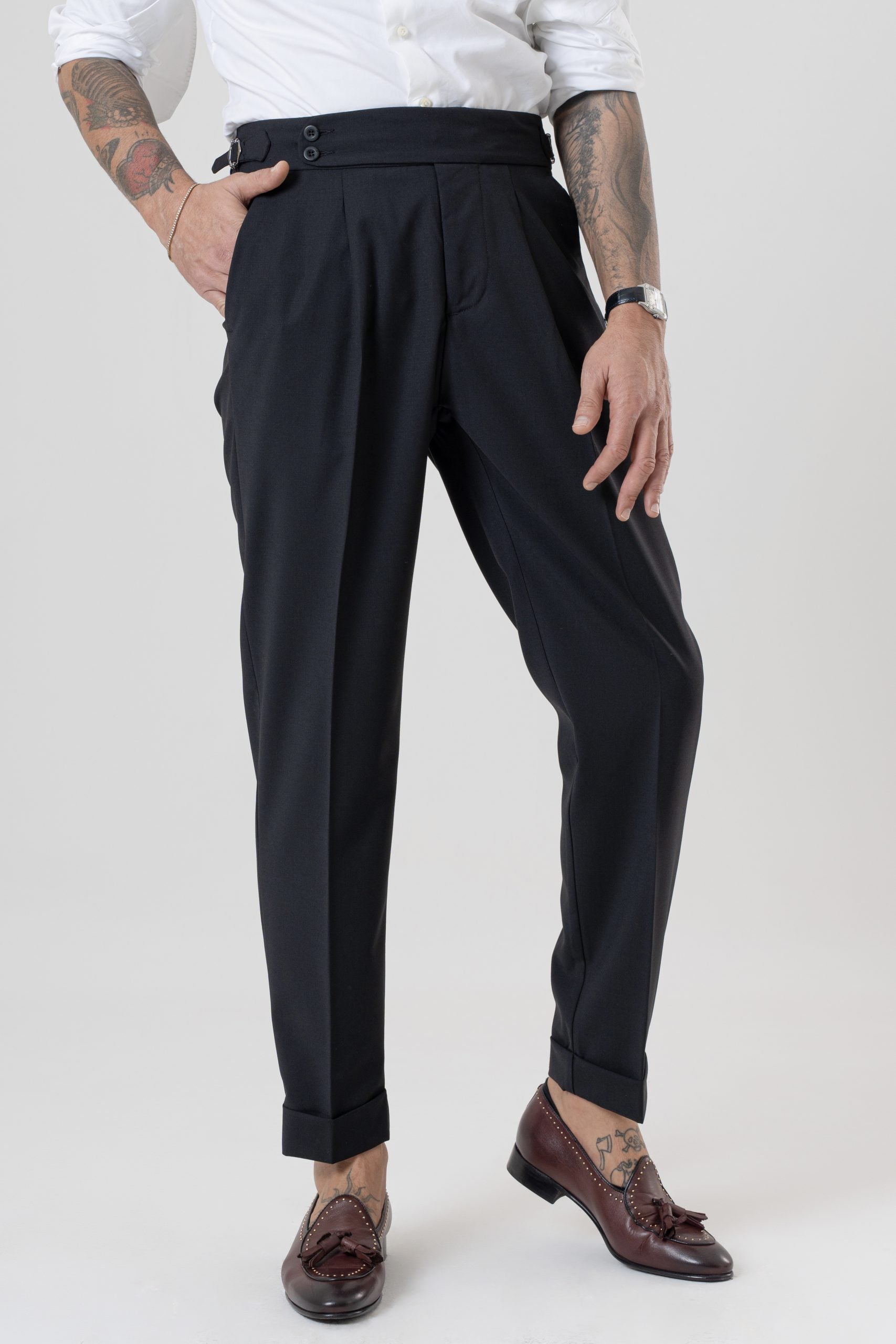 Pantalone con Bustino Tondo Nero Milano