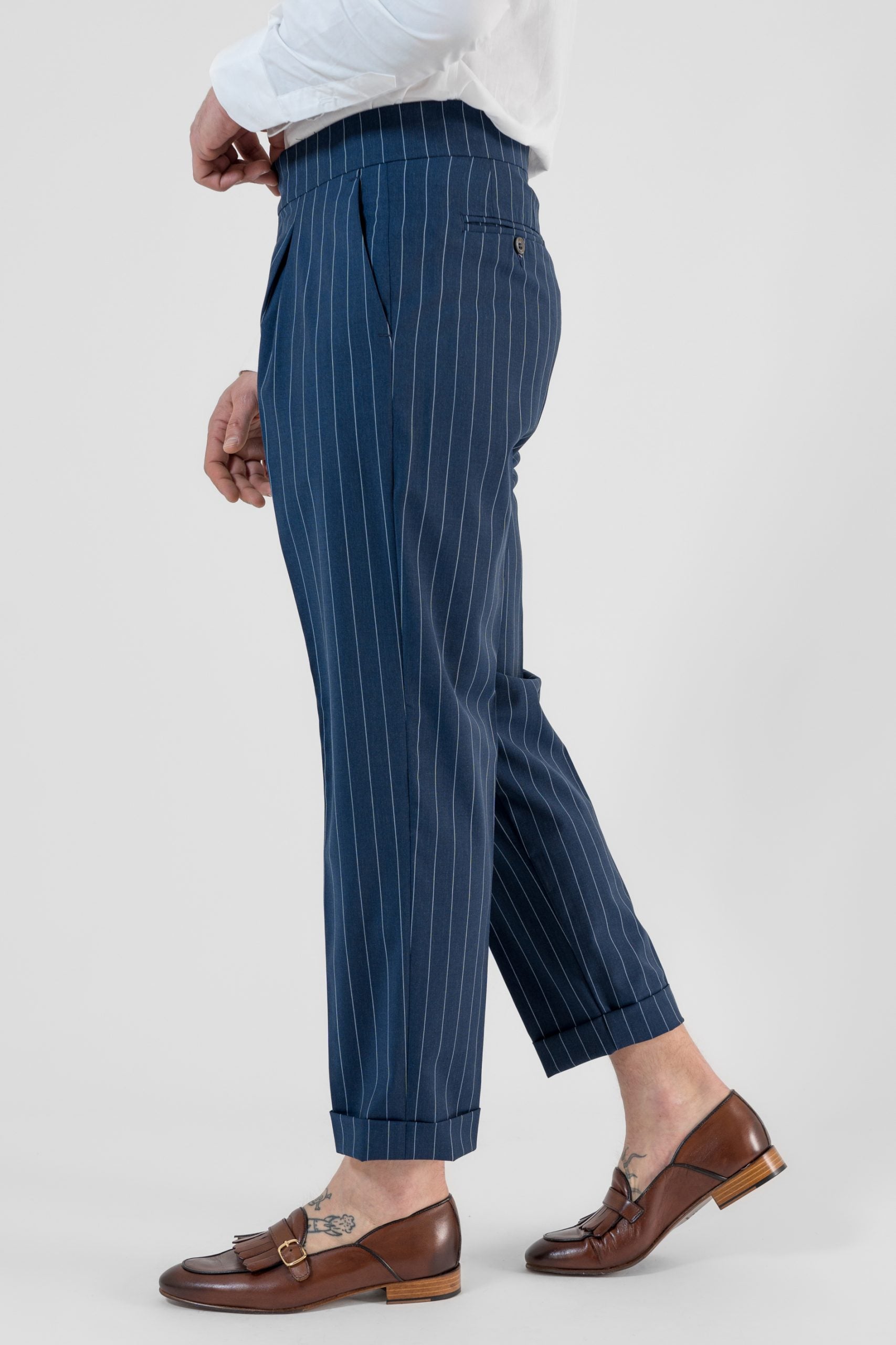 Pantalone Biforcato Gessato Royal Forte dei Marmi