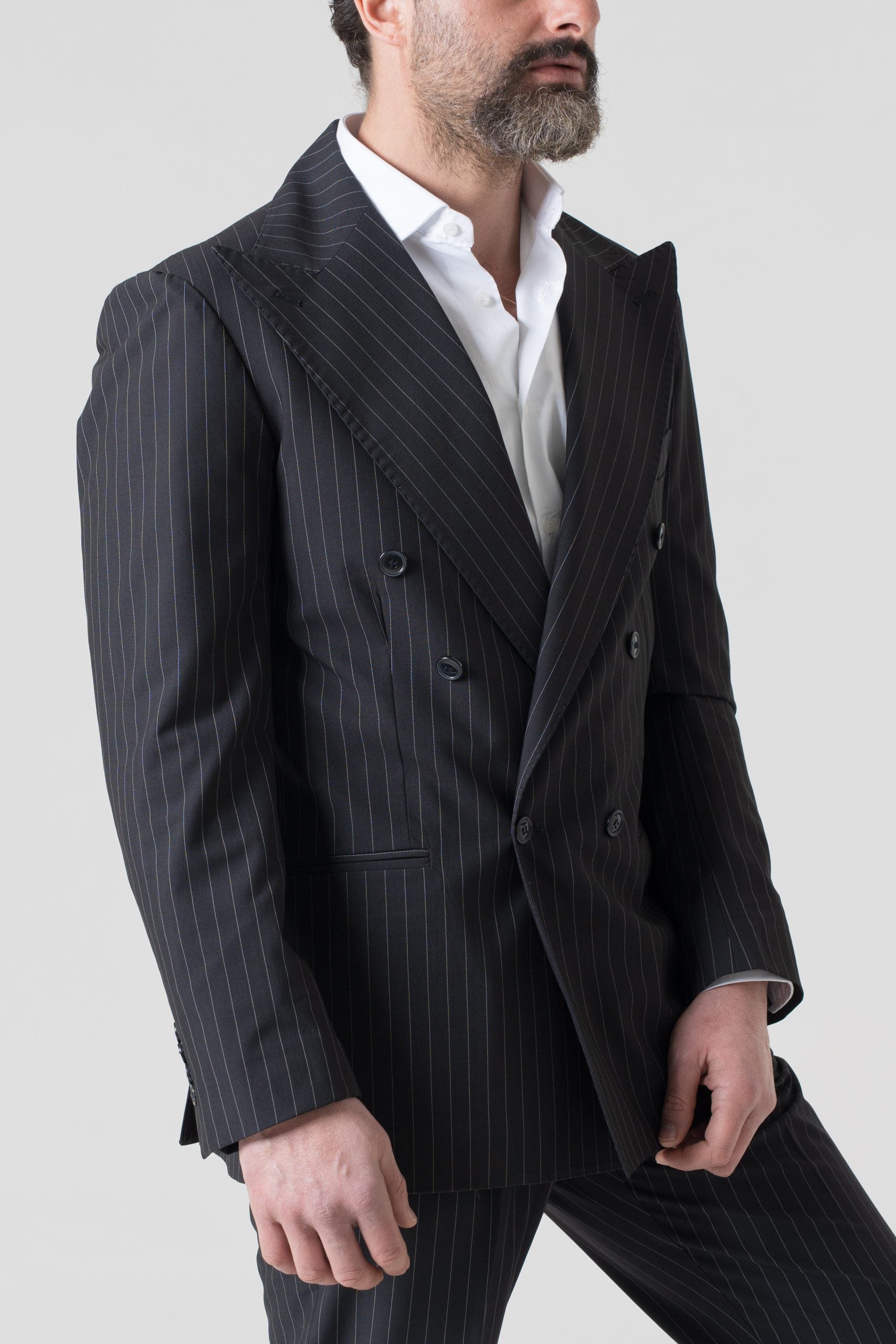 Giacca Jocket Gessato Blu Manhattan