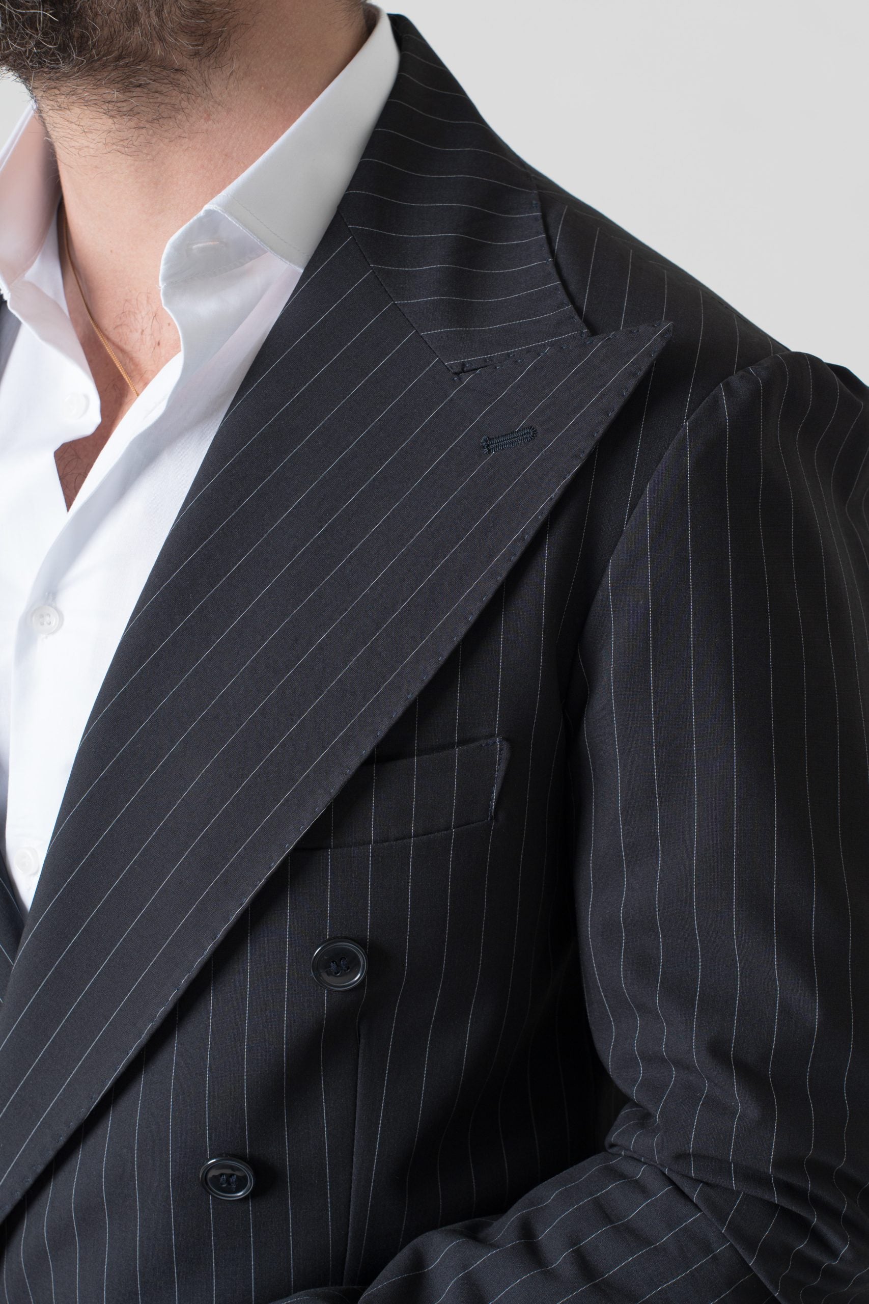 Giacca Jocket Gessato Blu Manhattan