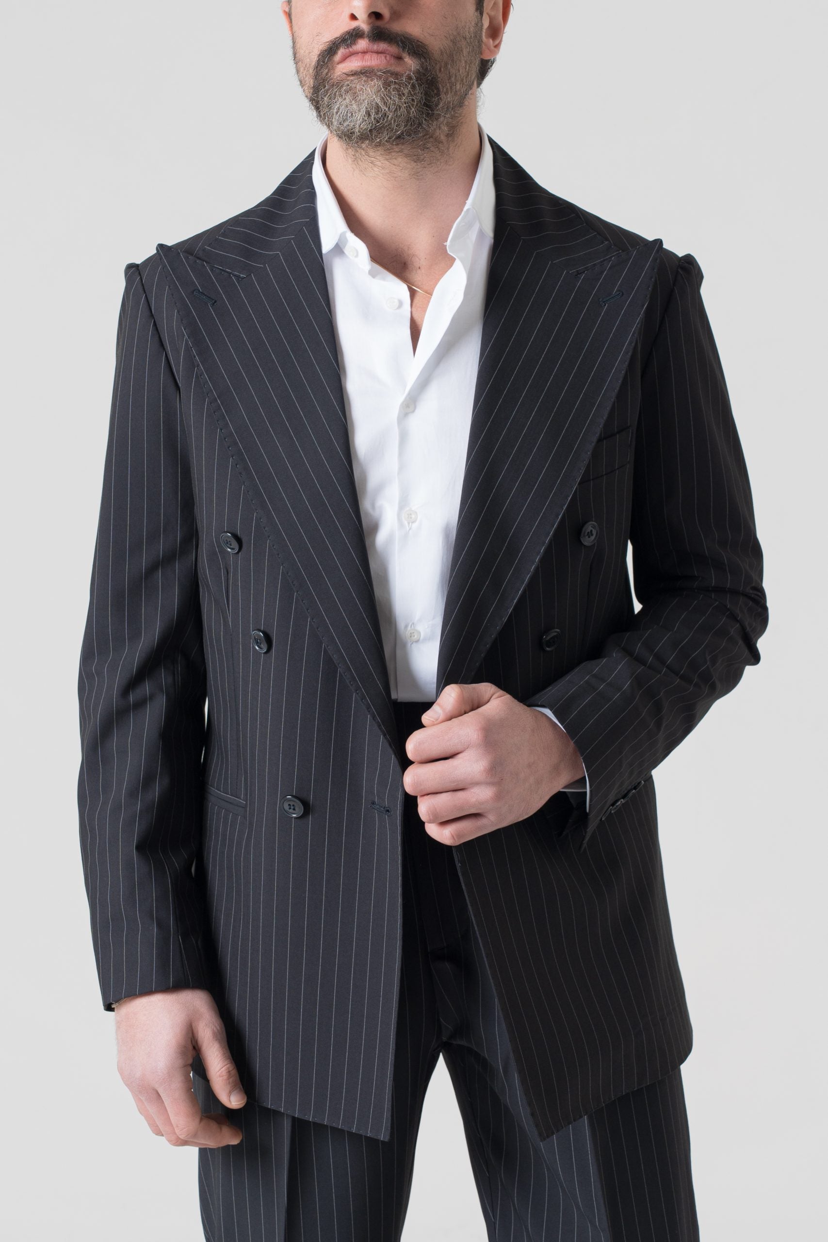 Giacca Jocket Gessato Blu Manhattan