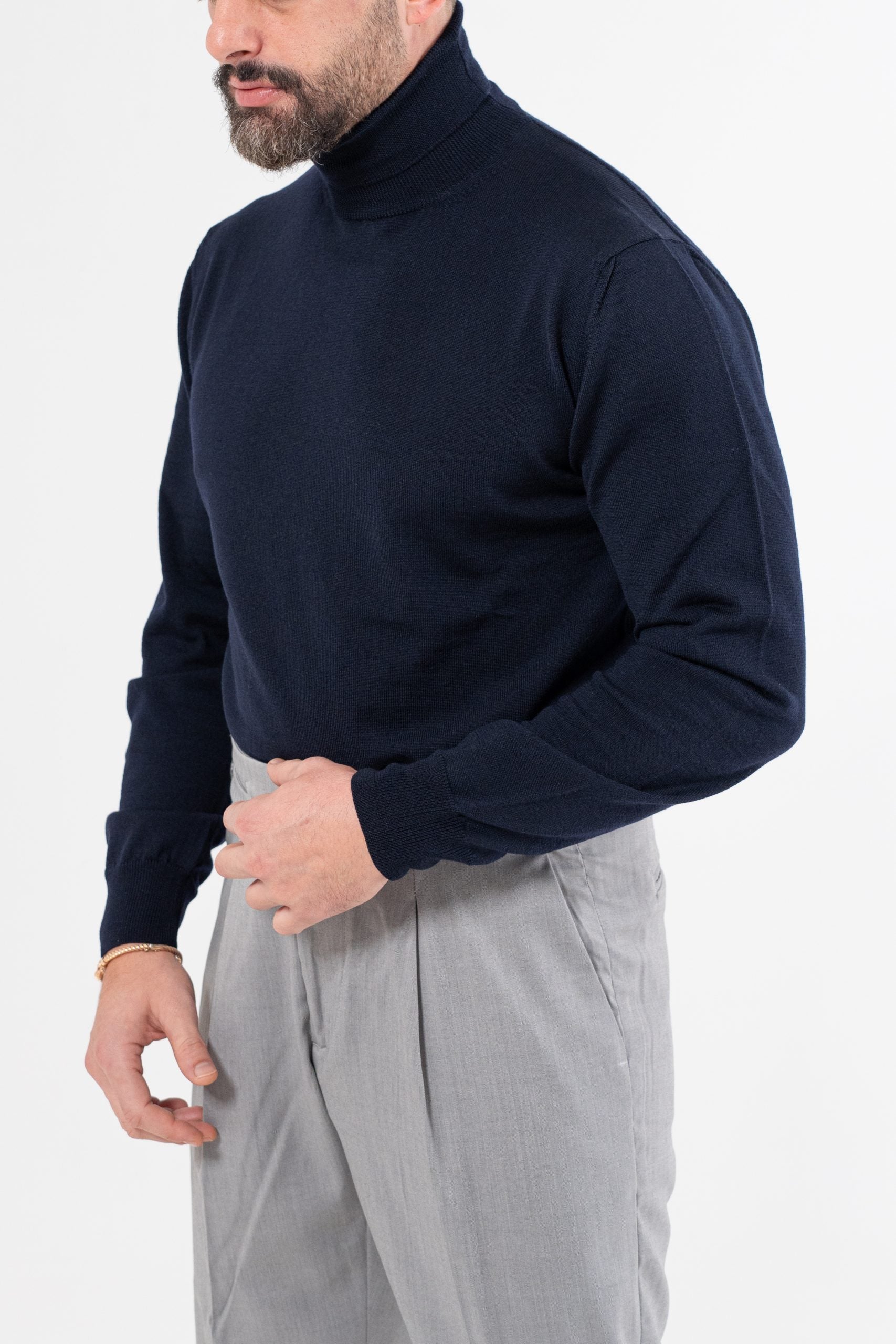 Dolcevita 100% Lana Merinos Blu