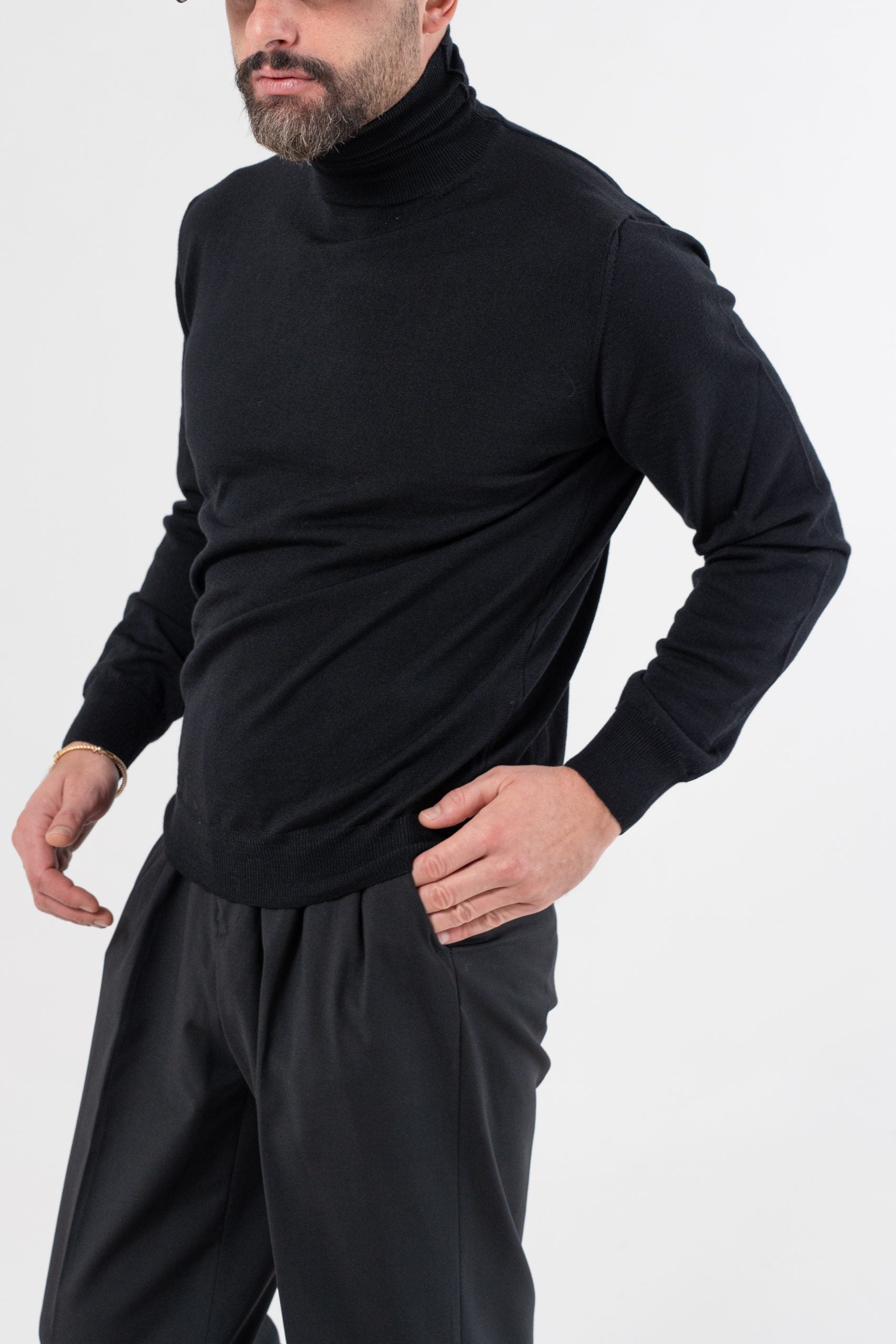 Dolcevita 100% Lana Merinos Nero