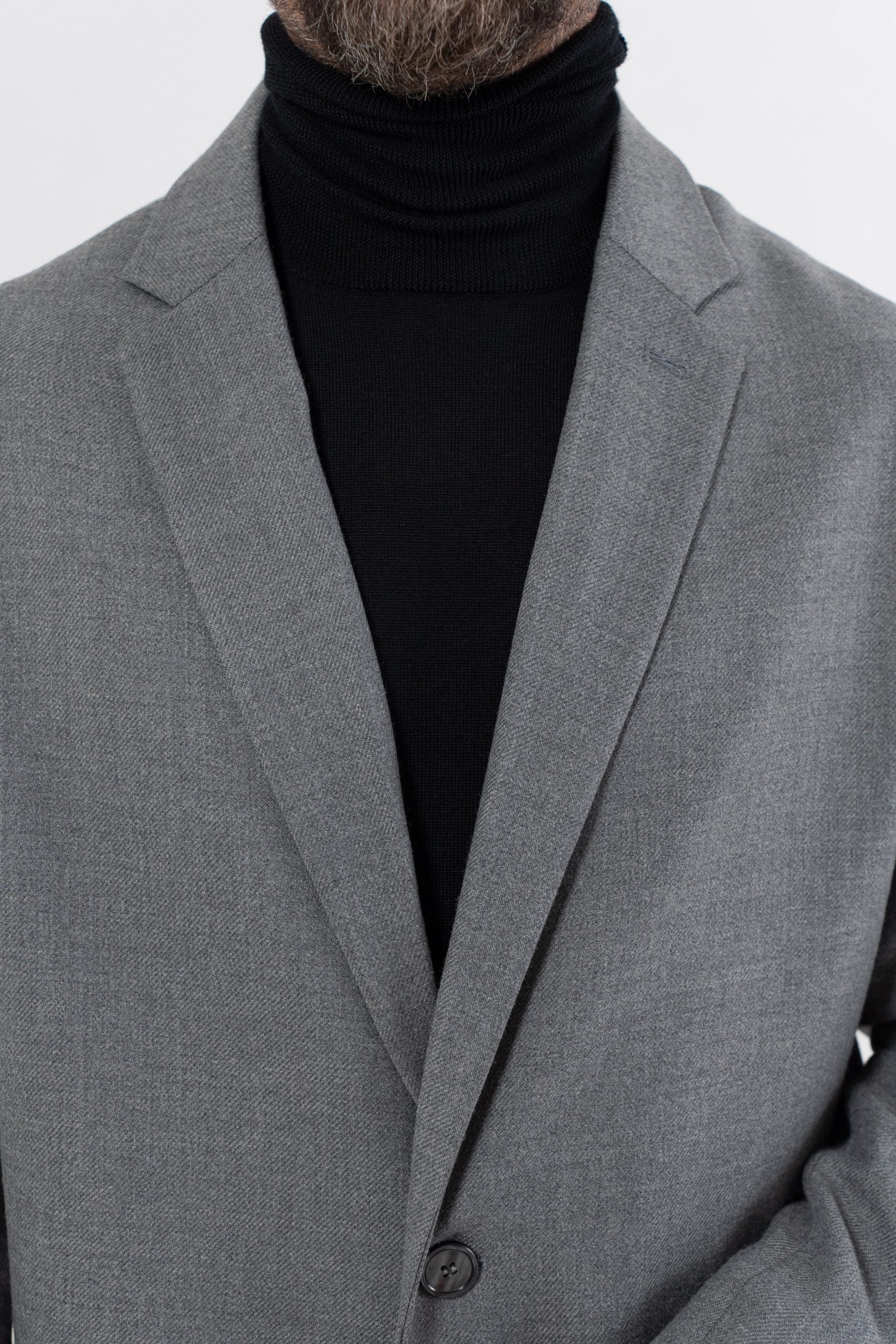 Soprabito Monopetto Oversize Grigio Chiaro