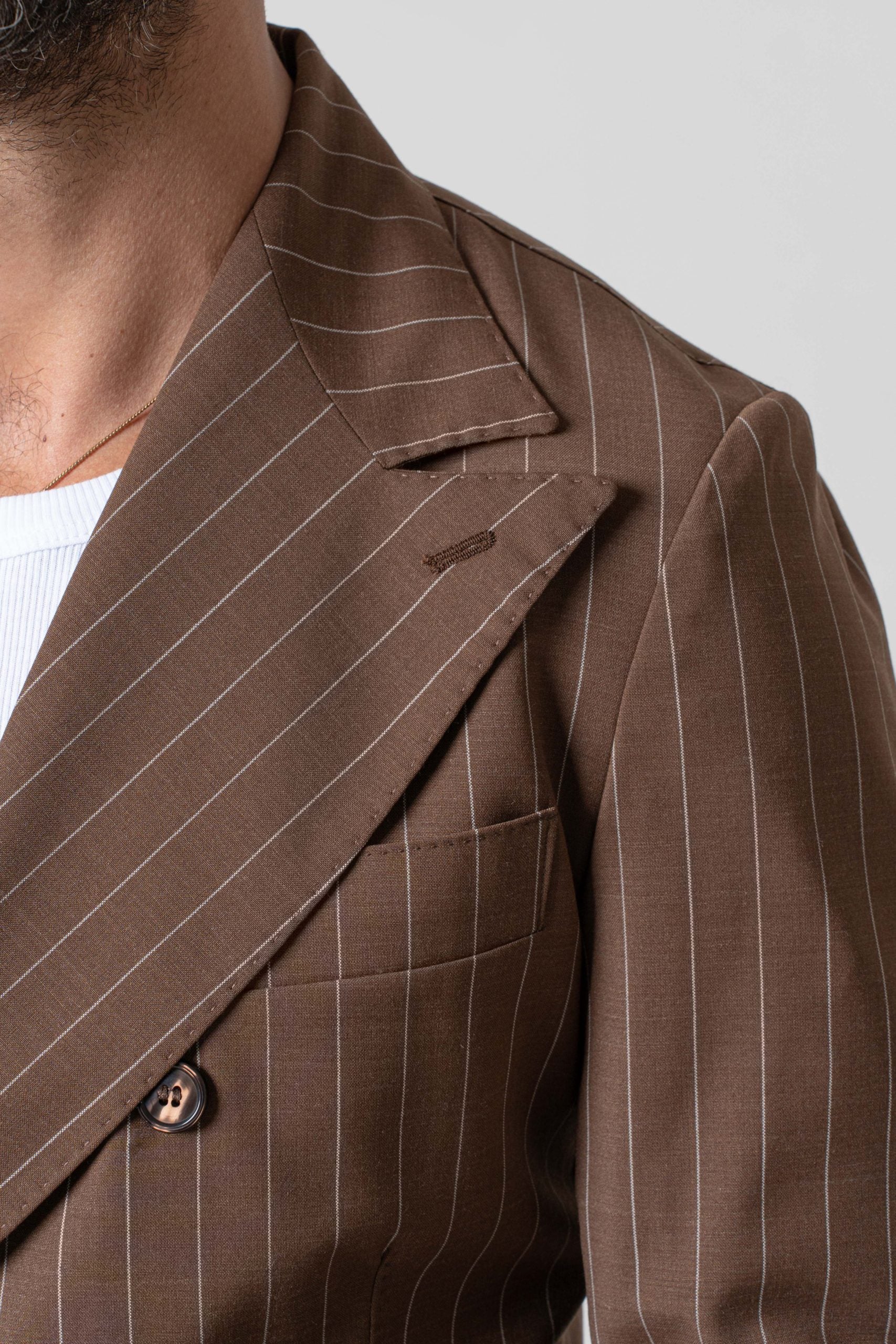 Giacca Socket Gessato Moro Portofino