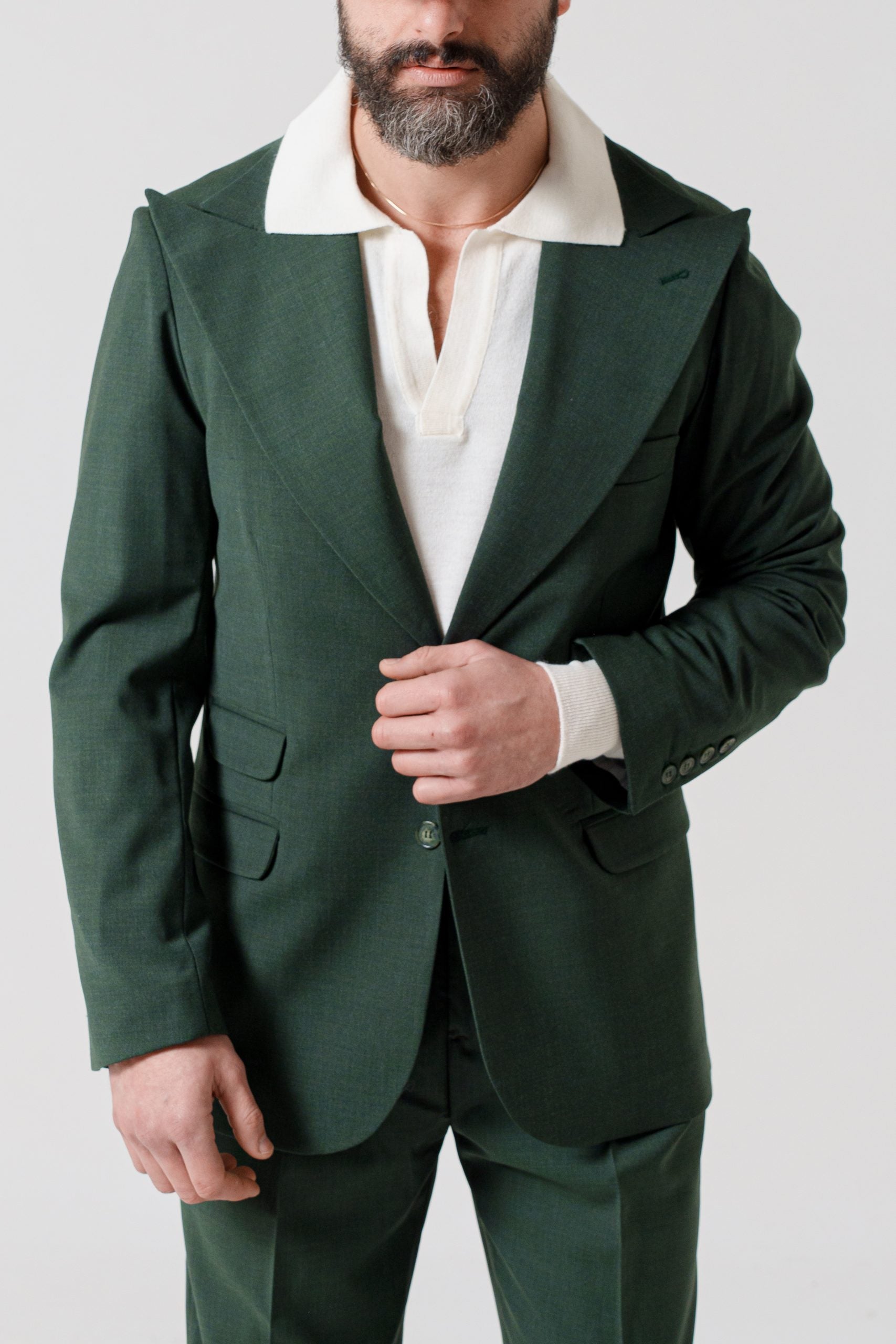 Giacca Monopetto Verde Bosco Cannes