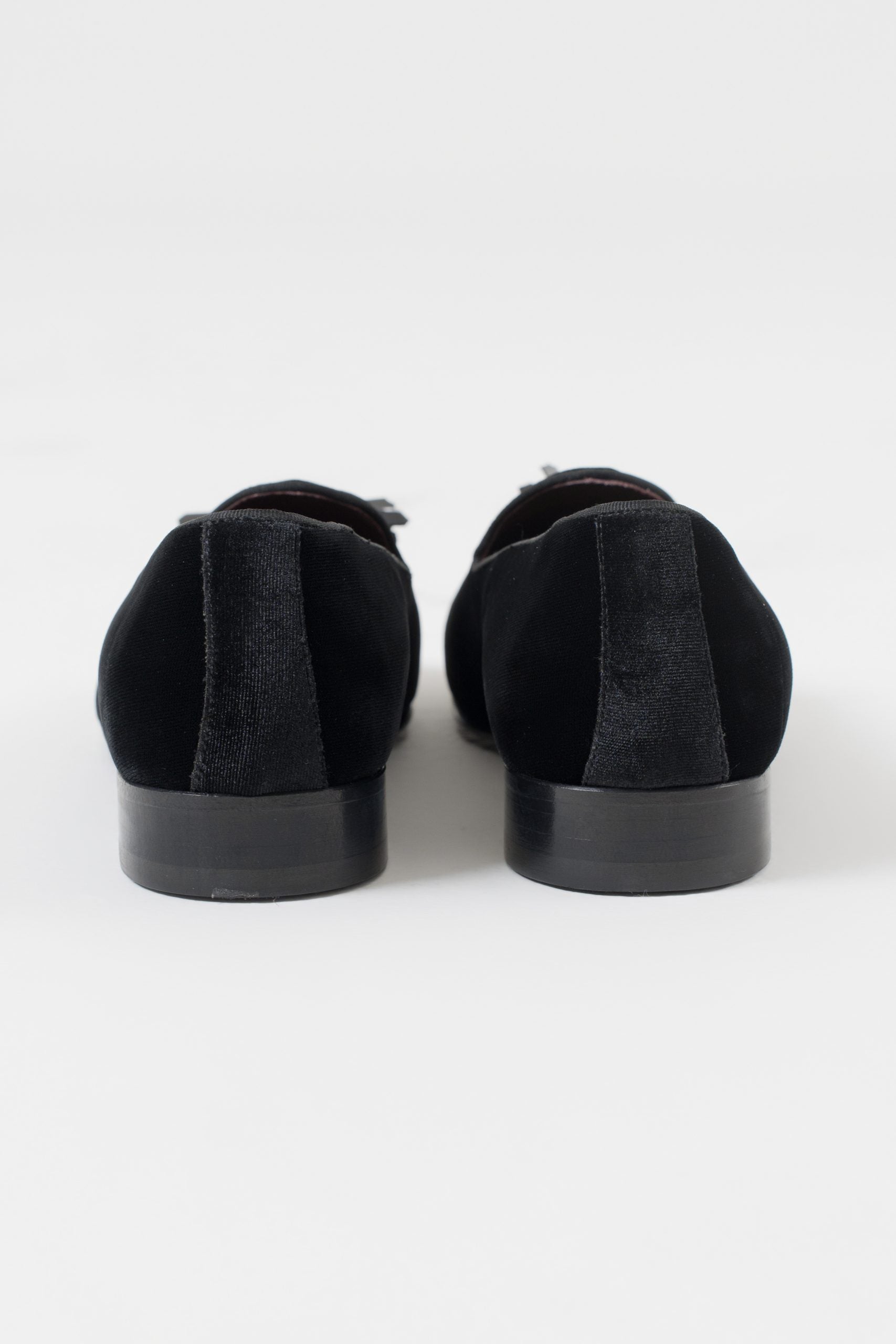 Mocassino in Velluto con Nappine Verniciata