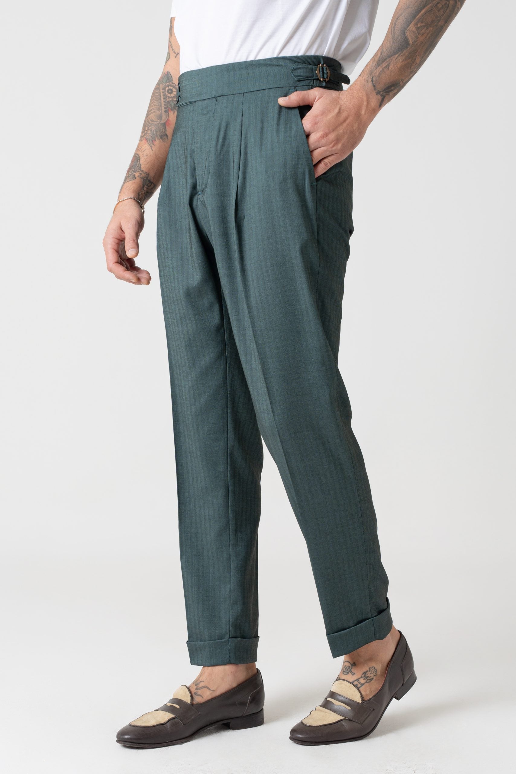 Pantalone con Bustino Tondo Verde Solaro Saint Tropez