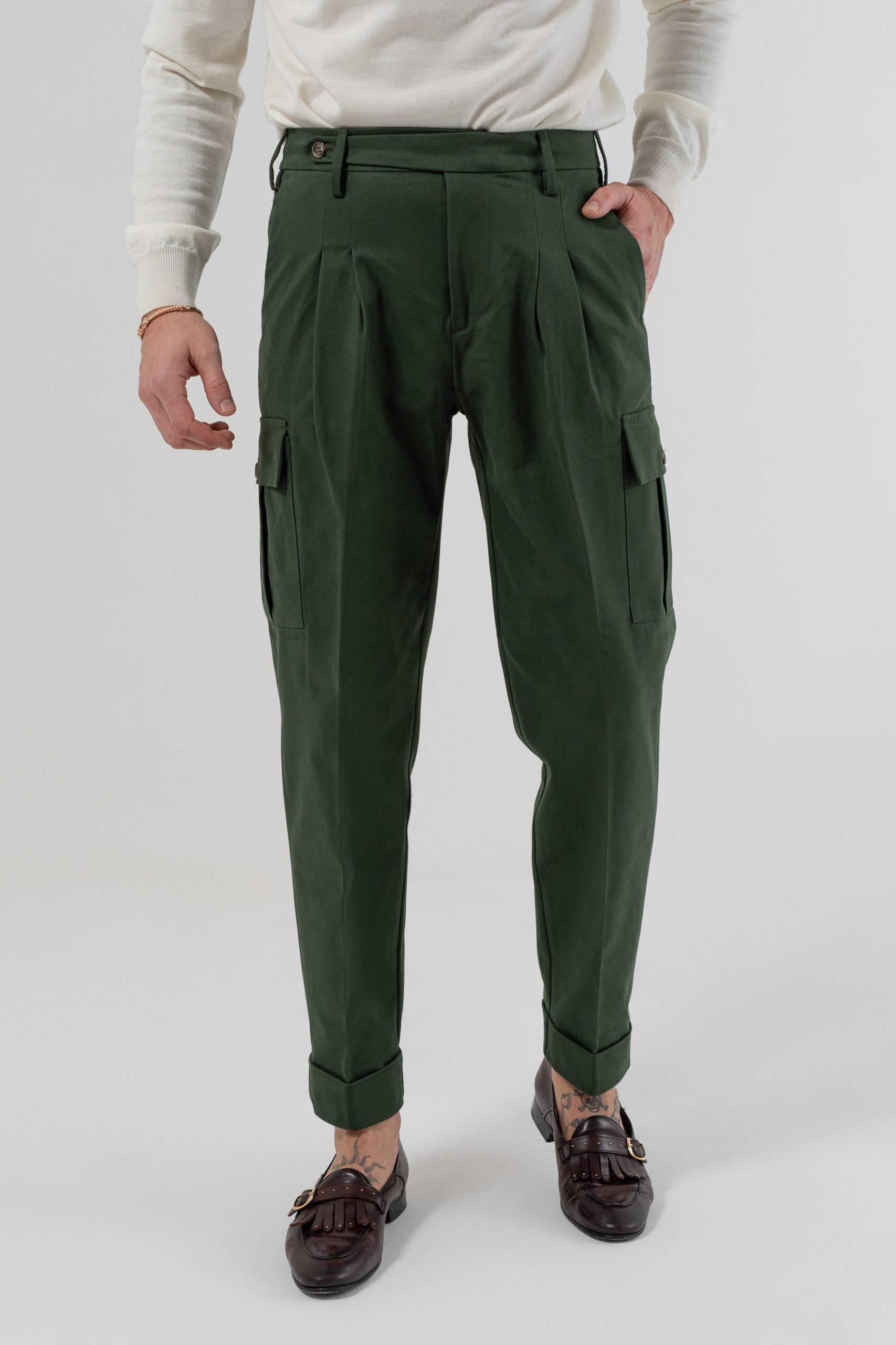 Pantalone Cargo Verde