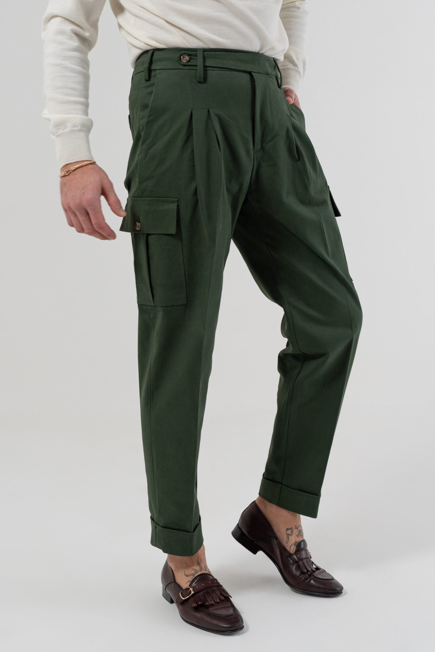 Pantalones cargo verdes