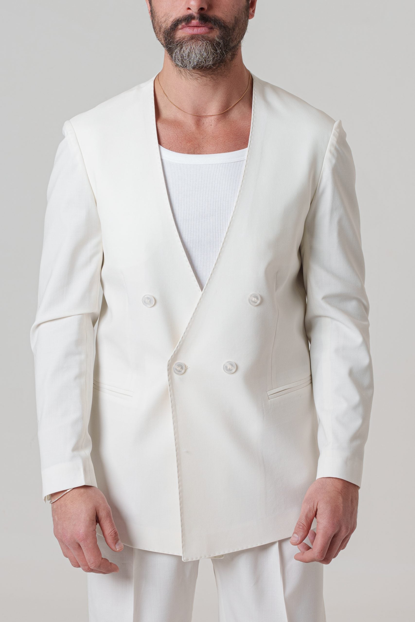 Chaqueta Mykonos blanca mate
