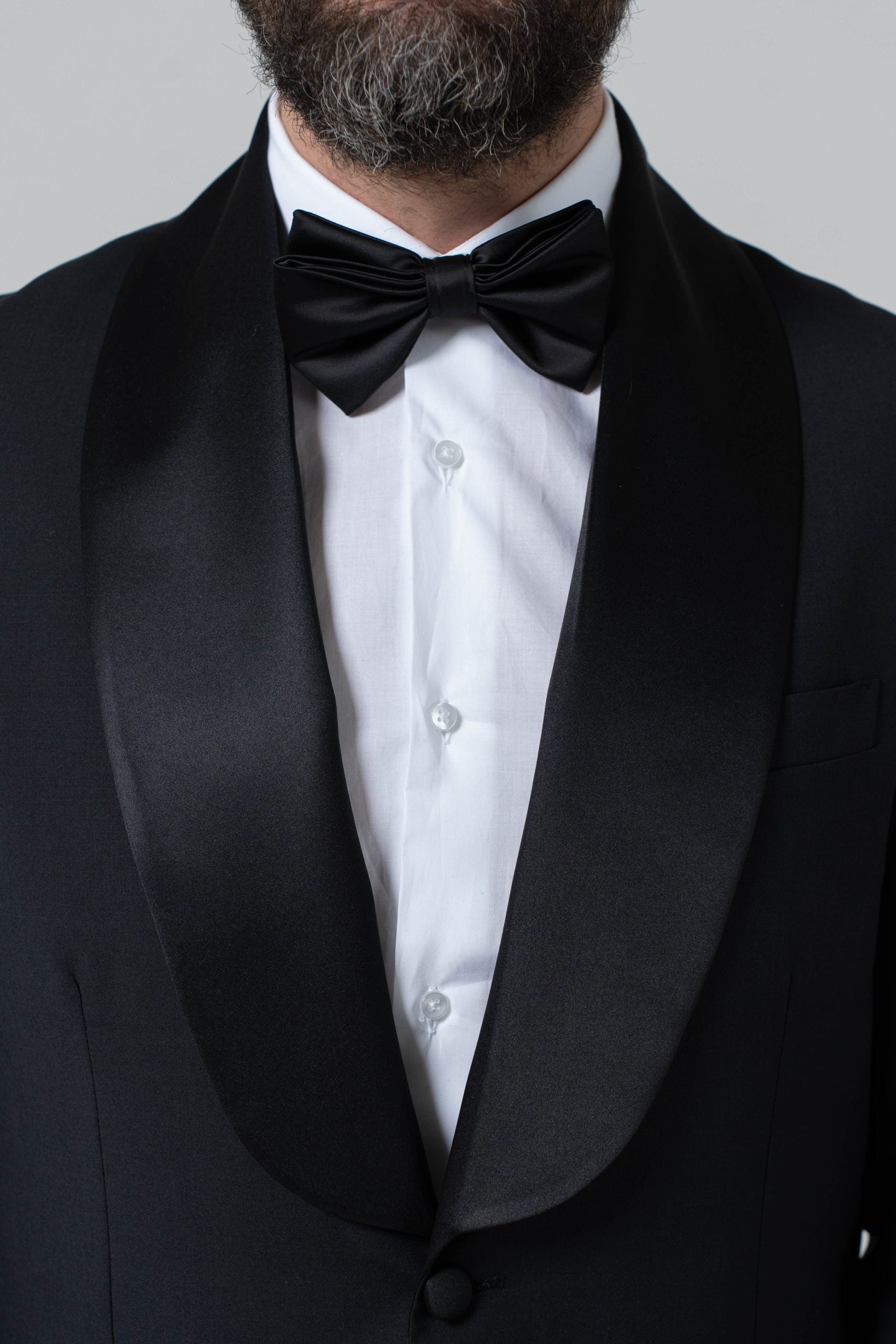 Giacca Smoking Monopetto con Rever a Scialle Nero