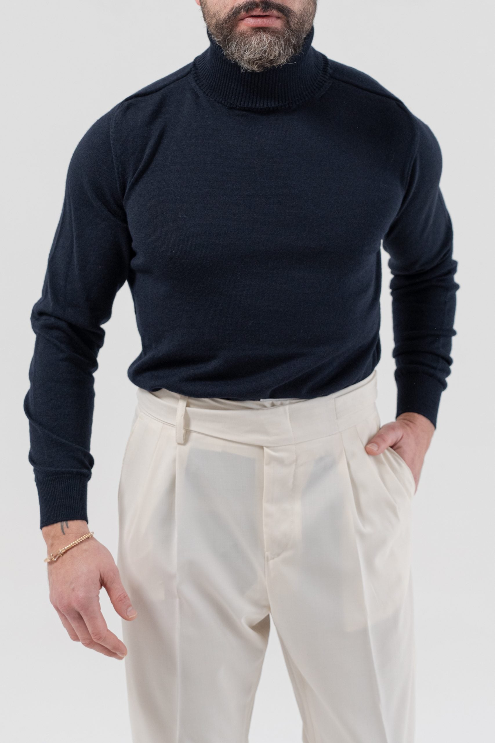 Dolcevita in Misto Lana Merinos Blu