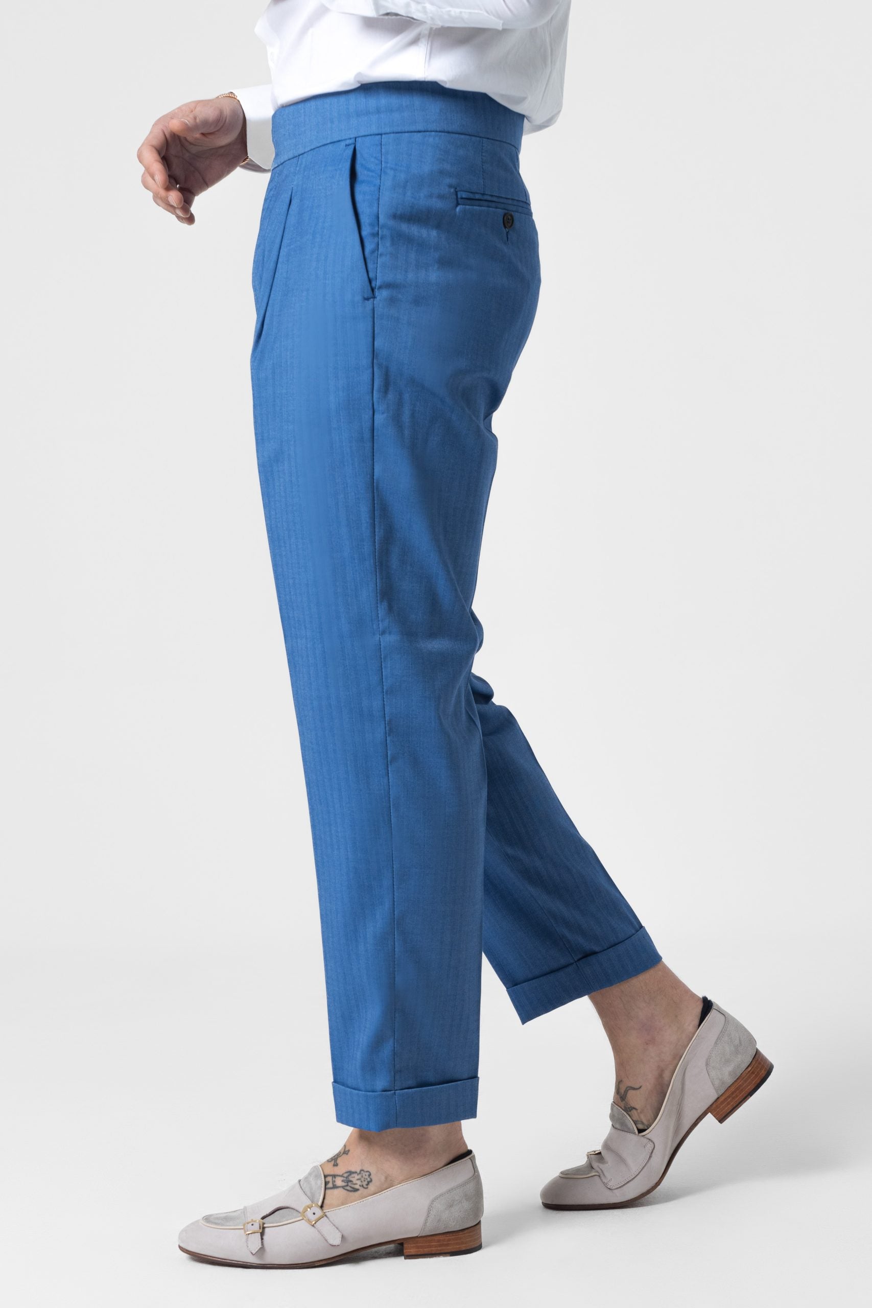 Pantalone Biforcato Solaro Azzurro Porto Cervo