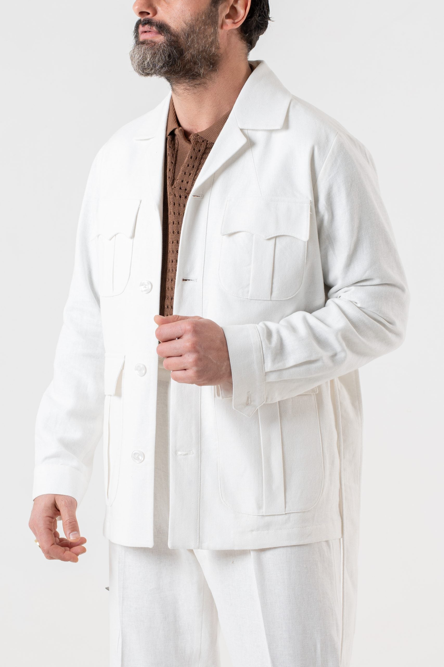 Sahariana Spigato Bianca