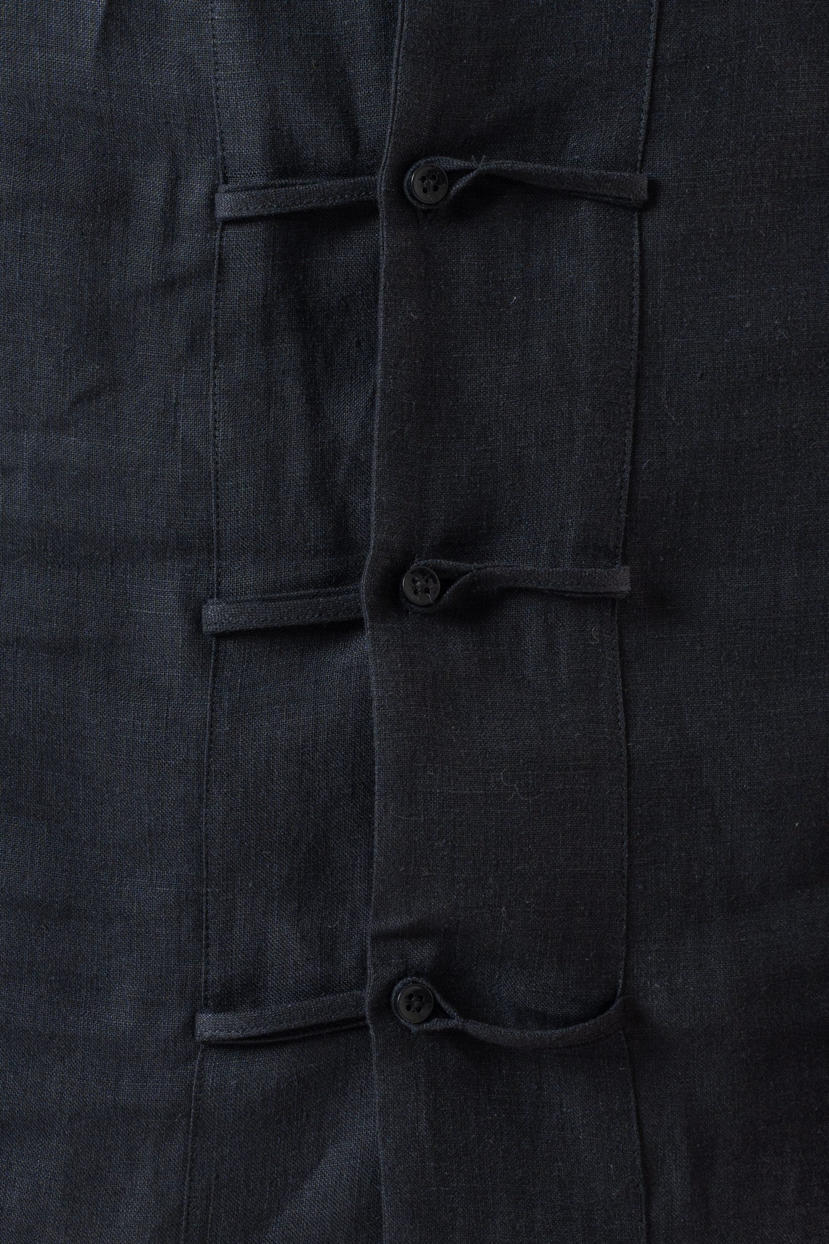 Camisa negra de rana 100% lino