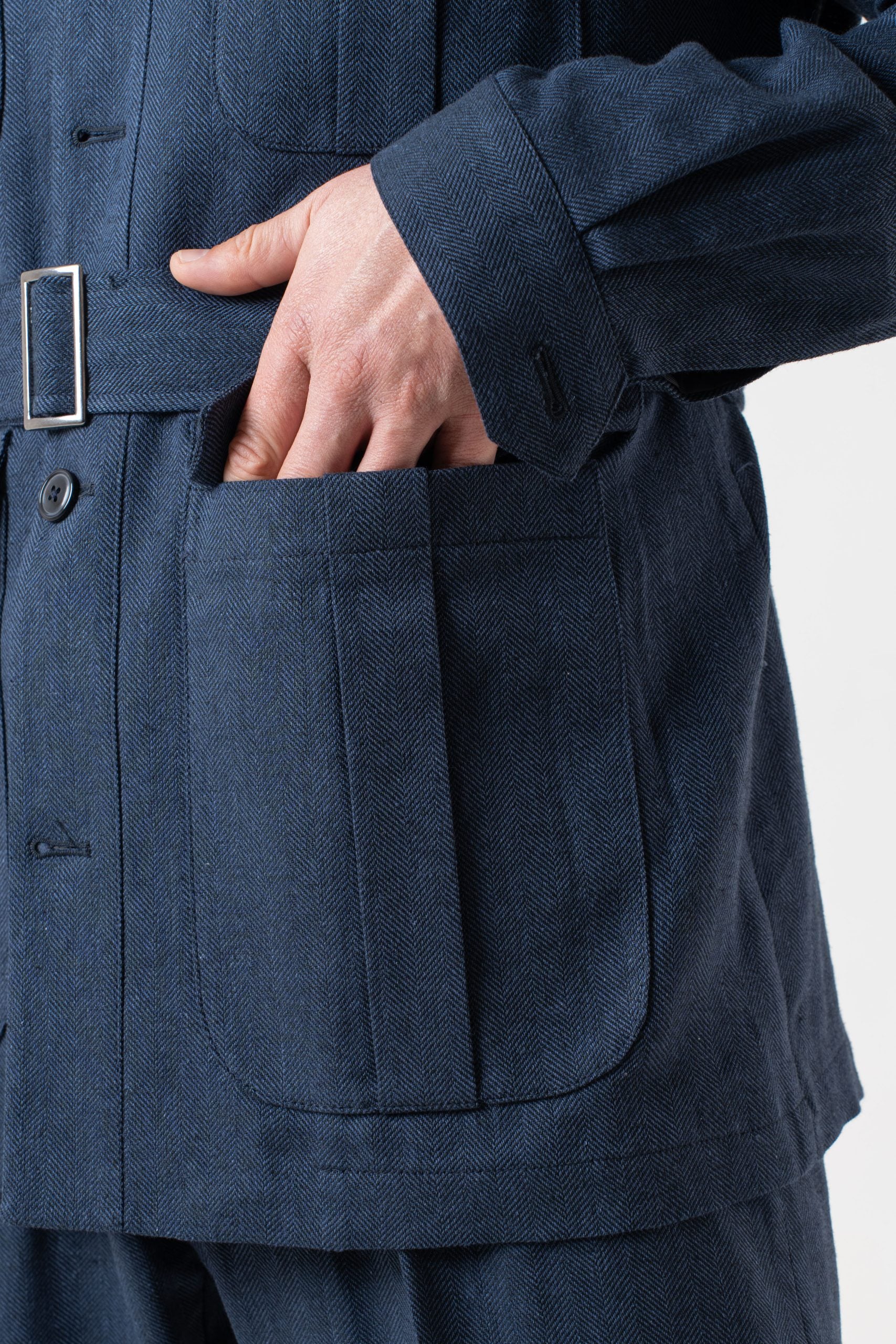 Sahariana Spigato Blu