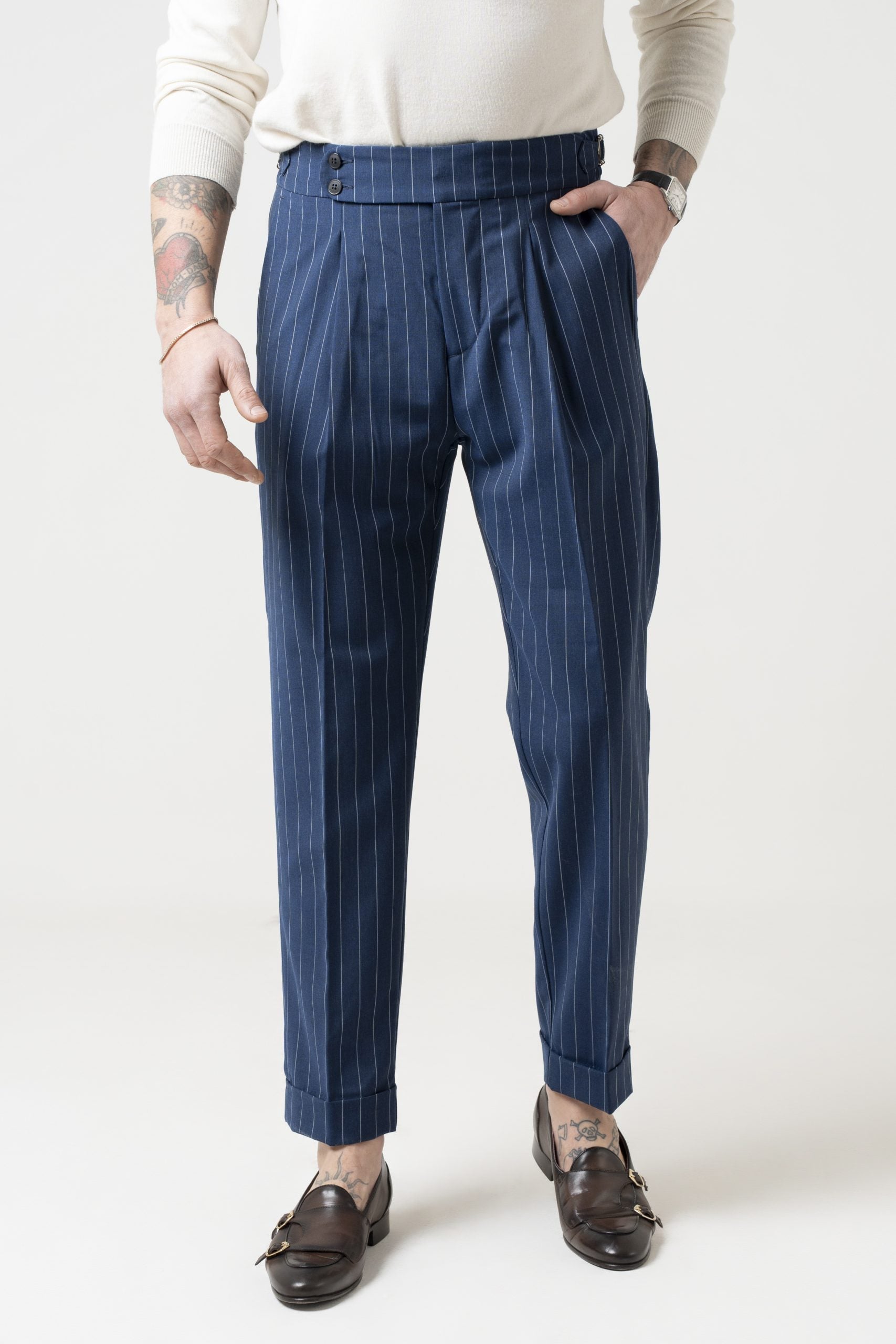 Pantalone con Bustino Tondo Gessato Royal Forte dei Marmi