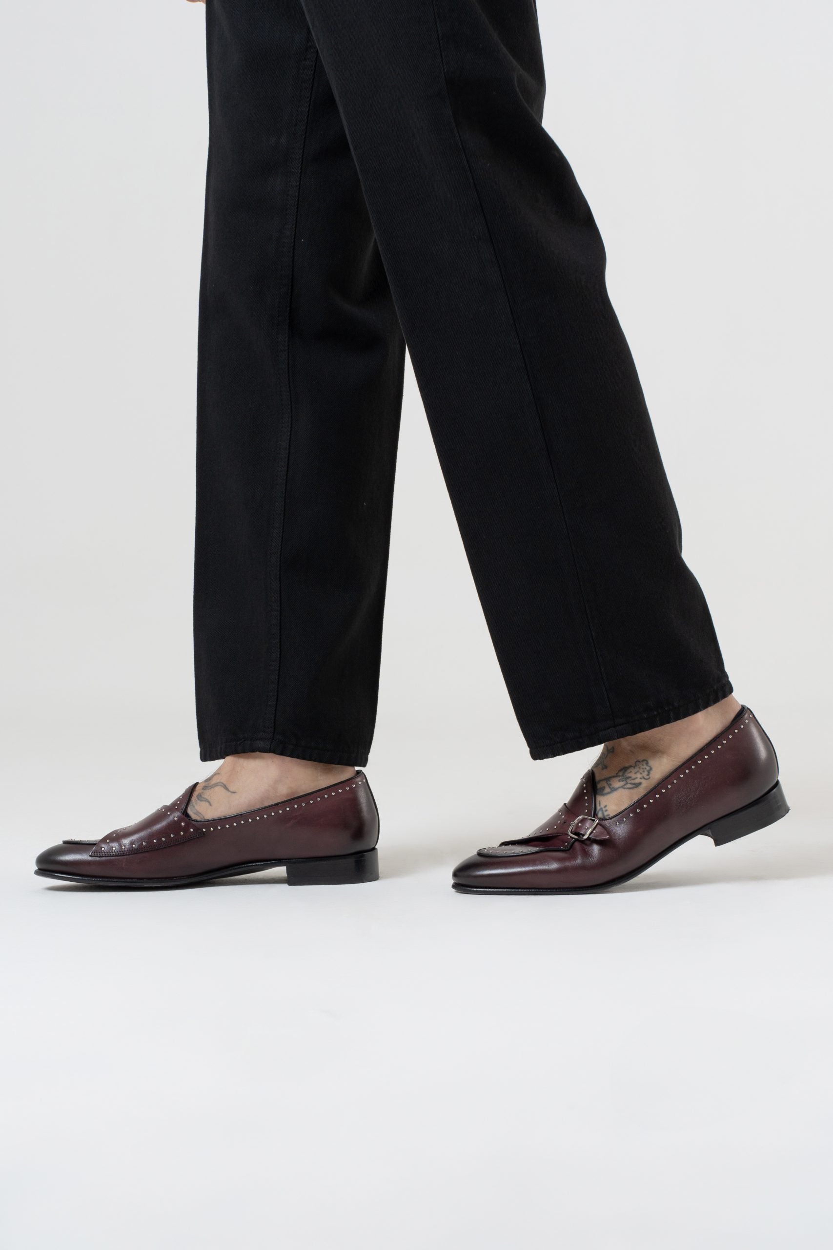 Jeans Vita Alta Fondo Ampio Nero