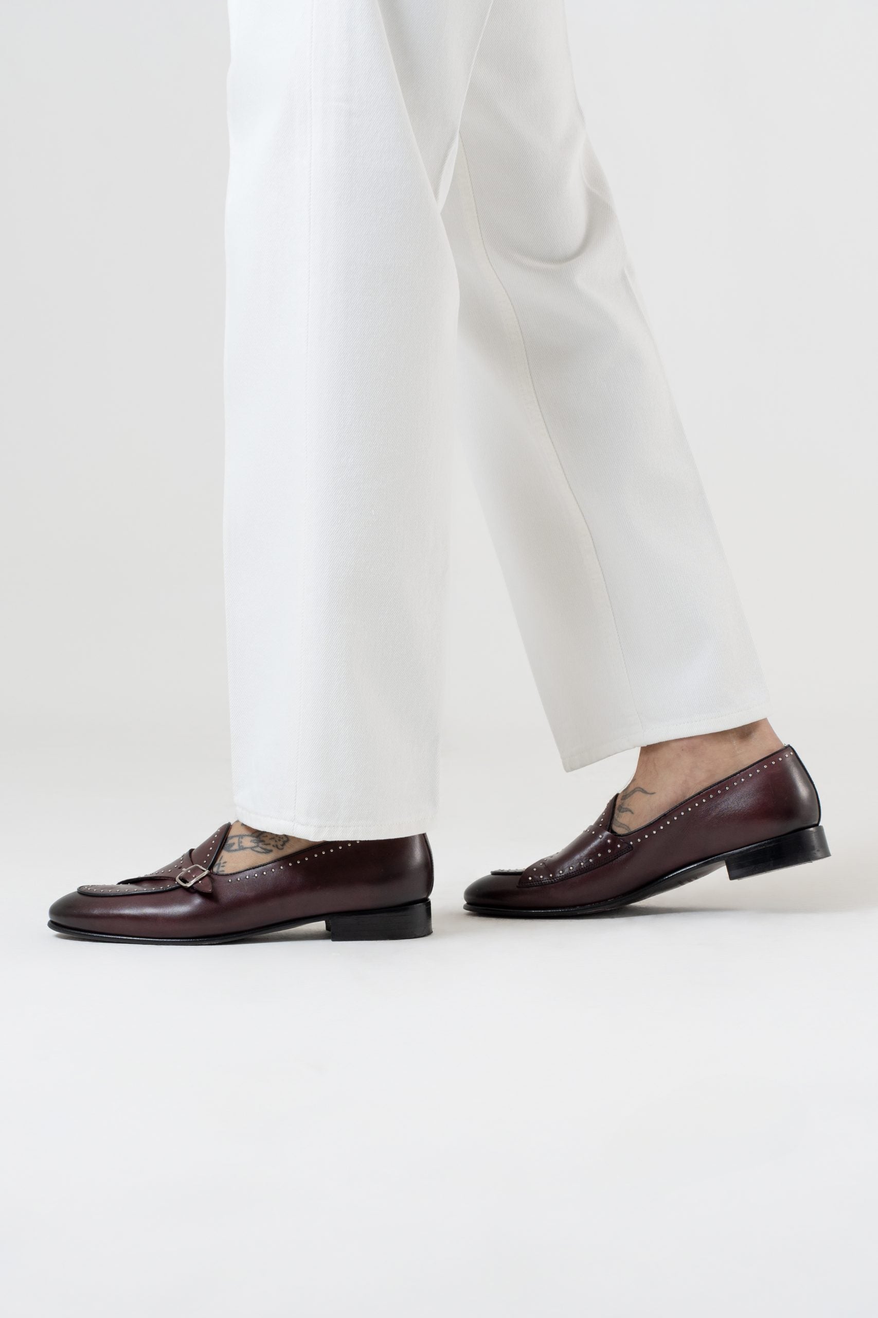 Jeans Vita Alta Fondo Ampio Bianco