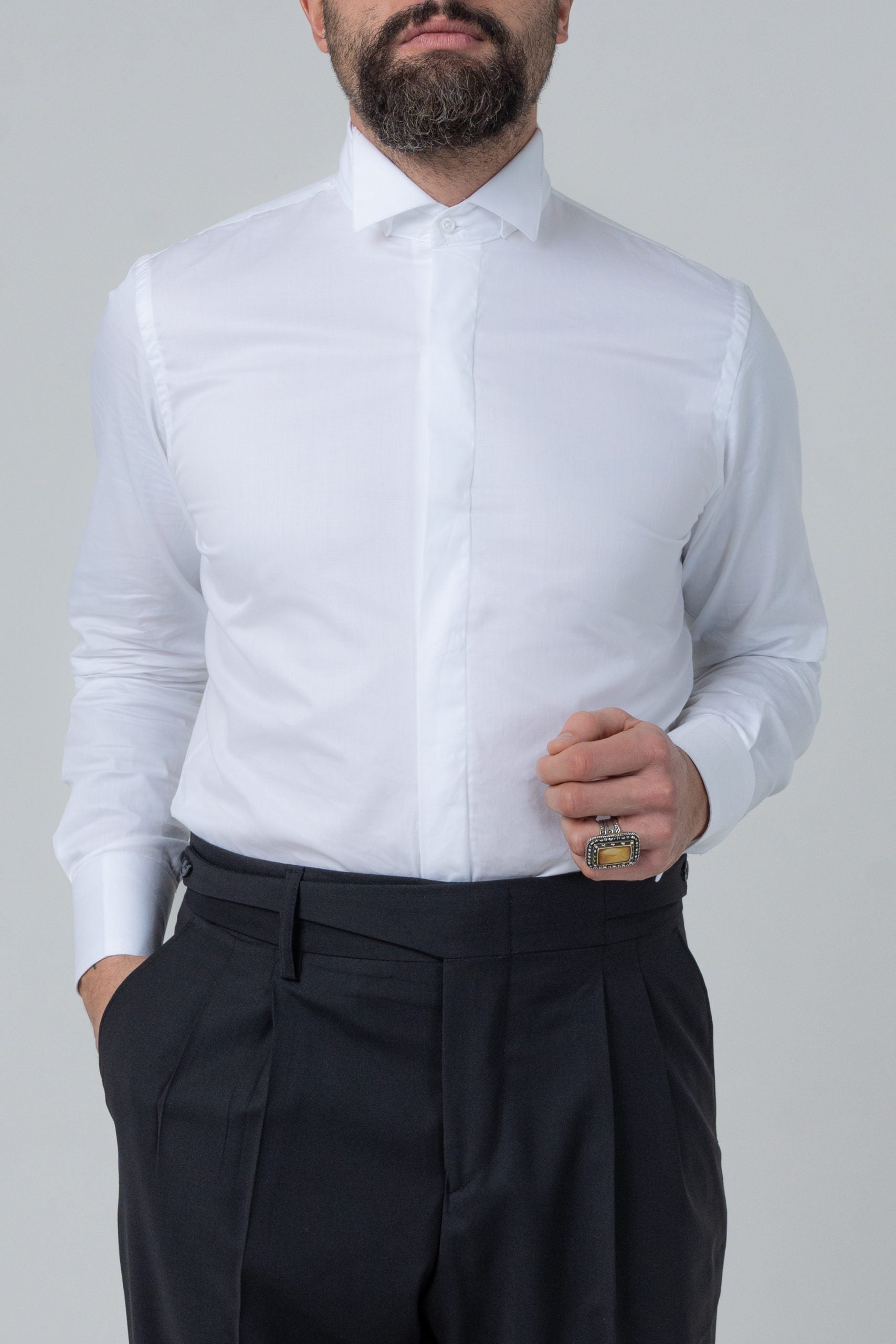 Camicia Collo Diplomatico Bianca