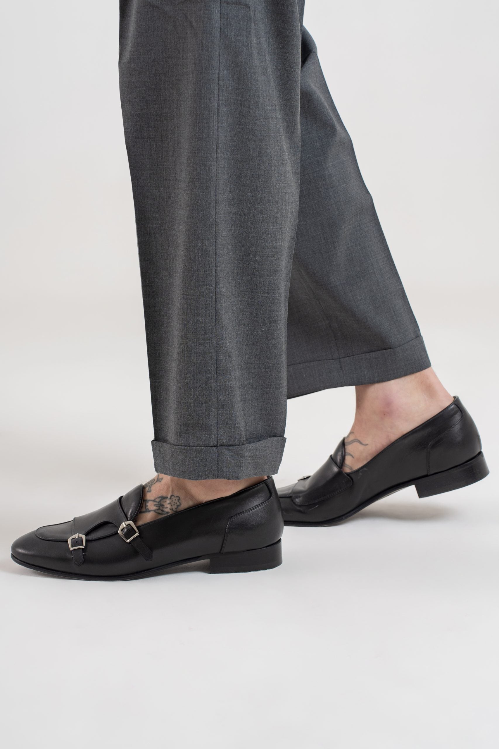 Pantalone Fondo Ampio con Passanti Piombo Copenaghen