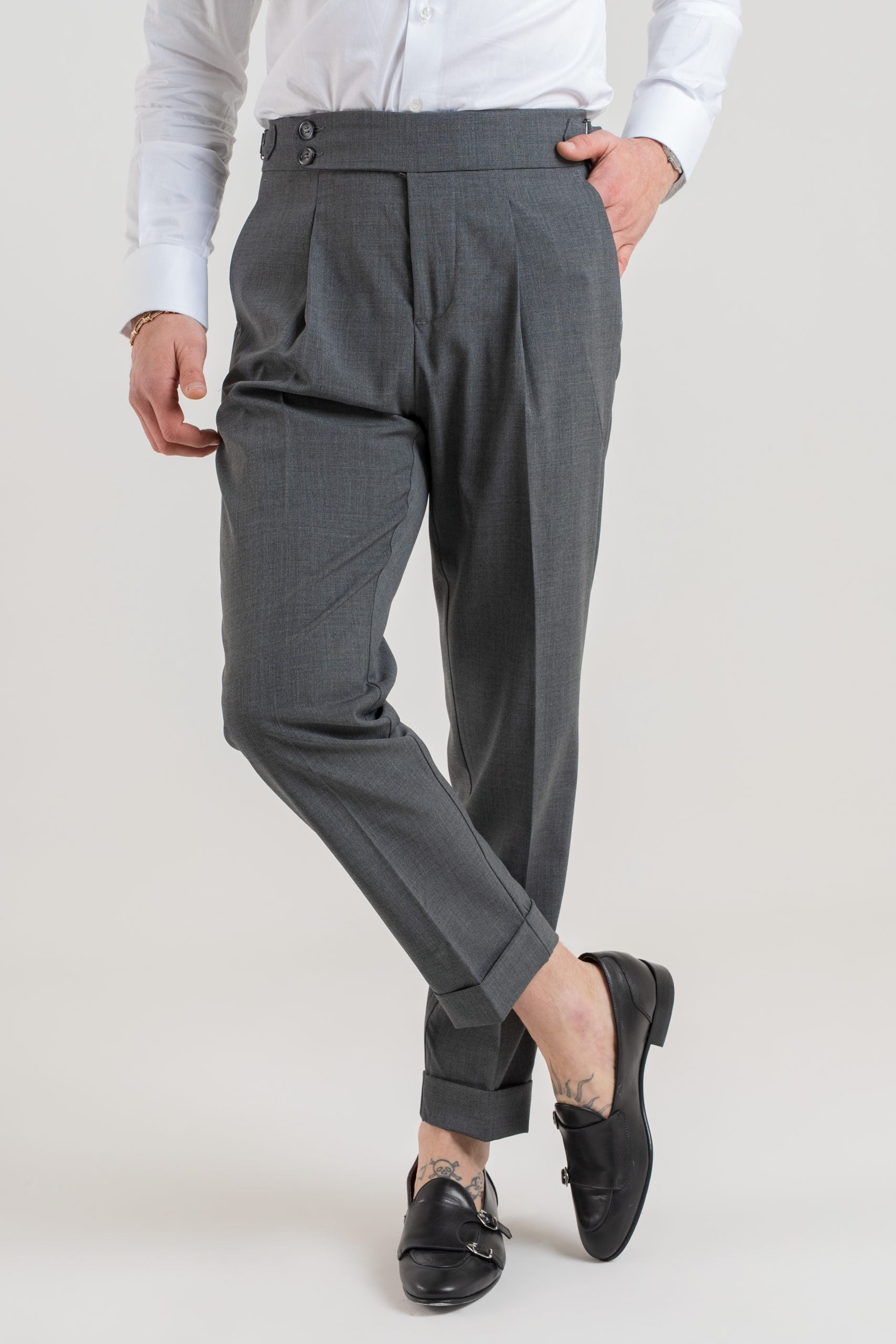 Pantalone con Bustino Tondo Piombo Copenaghen