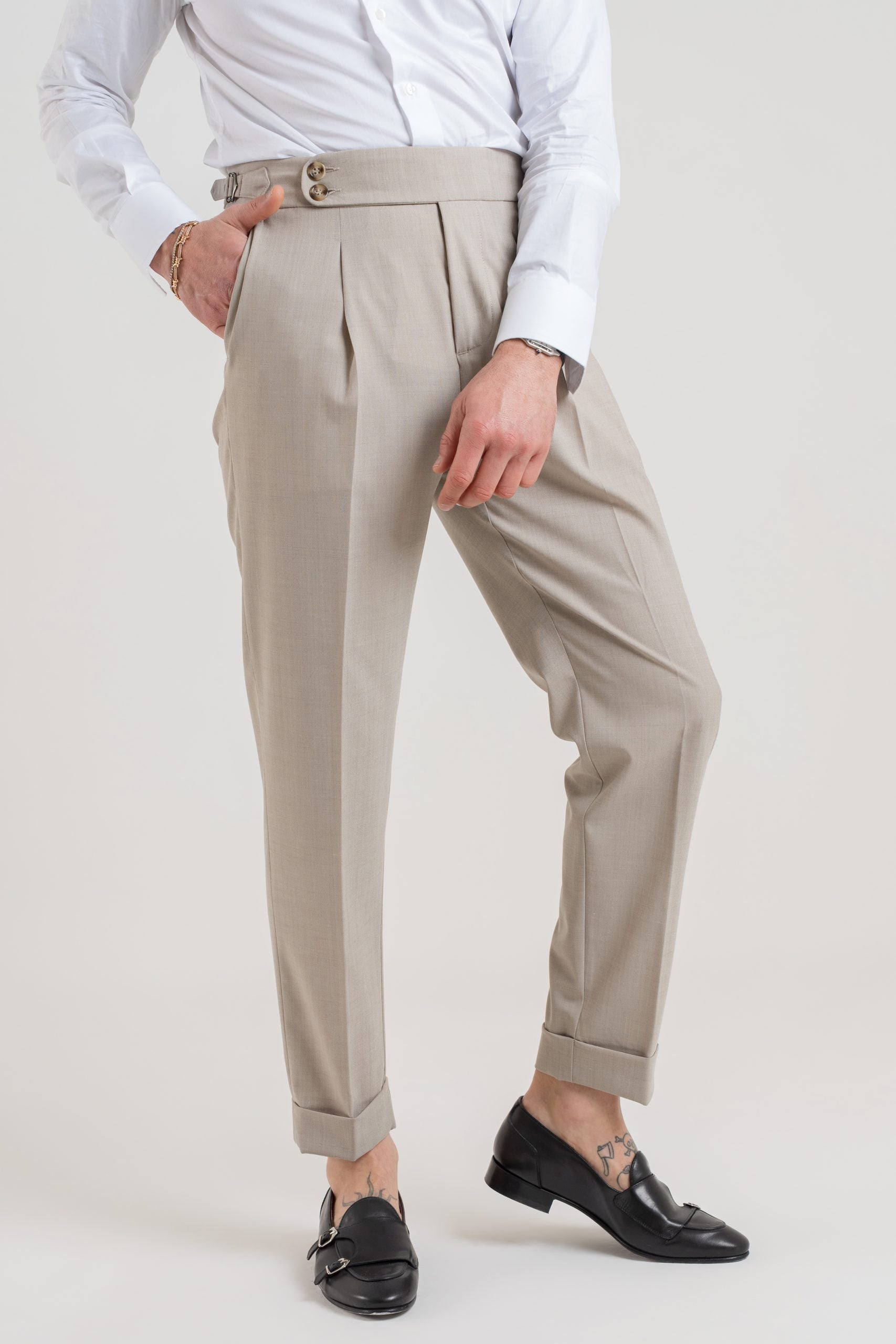 Pantalone con Bustino Tondo Burro
