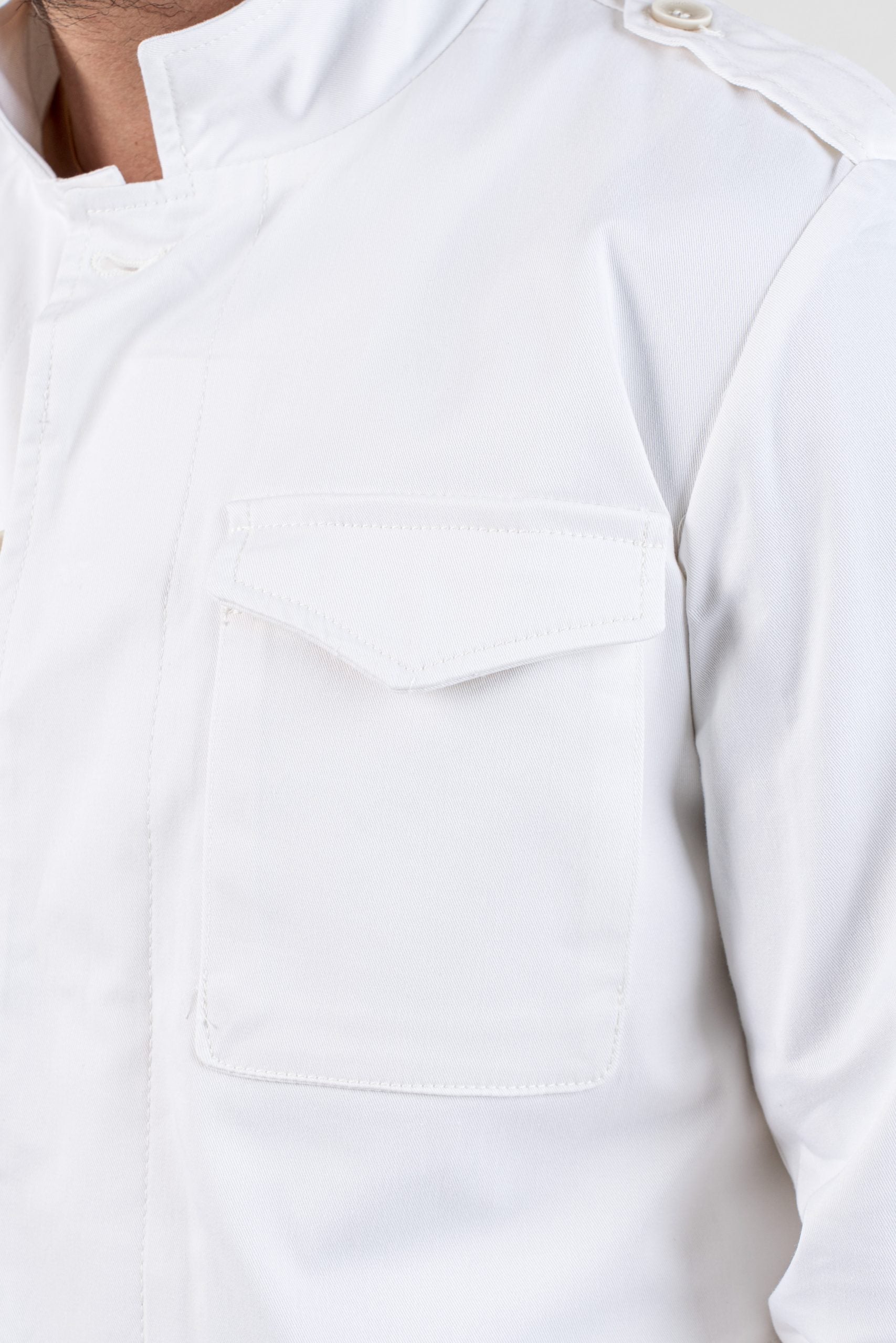 Field Jacket in Cotone Bianca