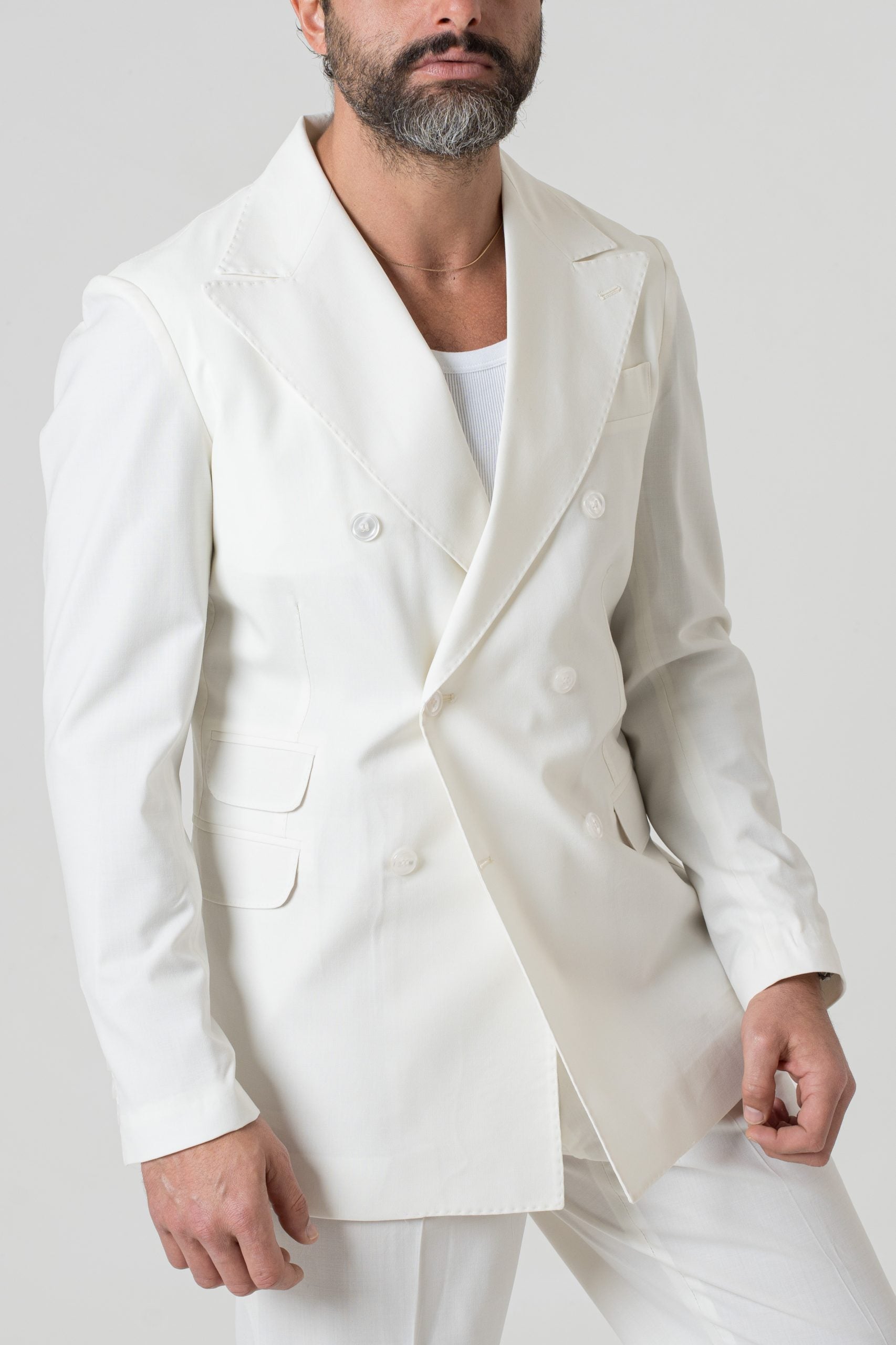 Vestido blanco mate de Mykonos