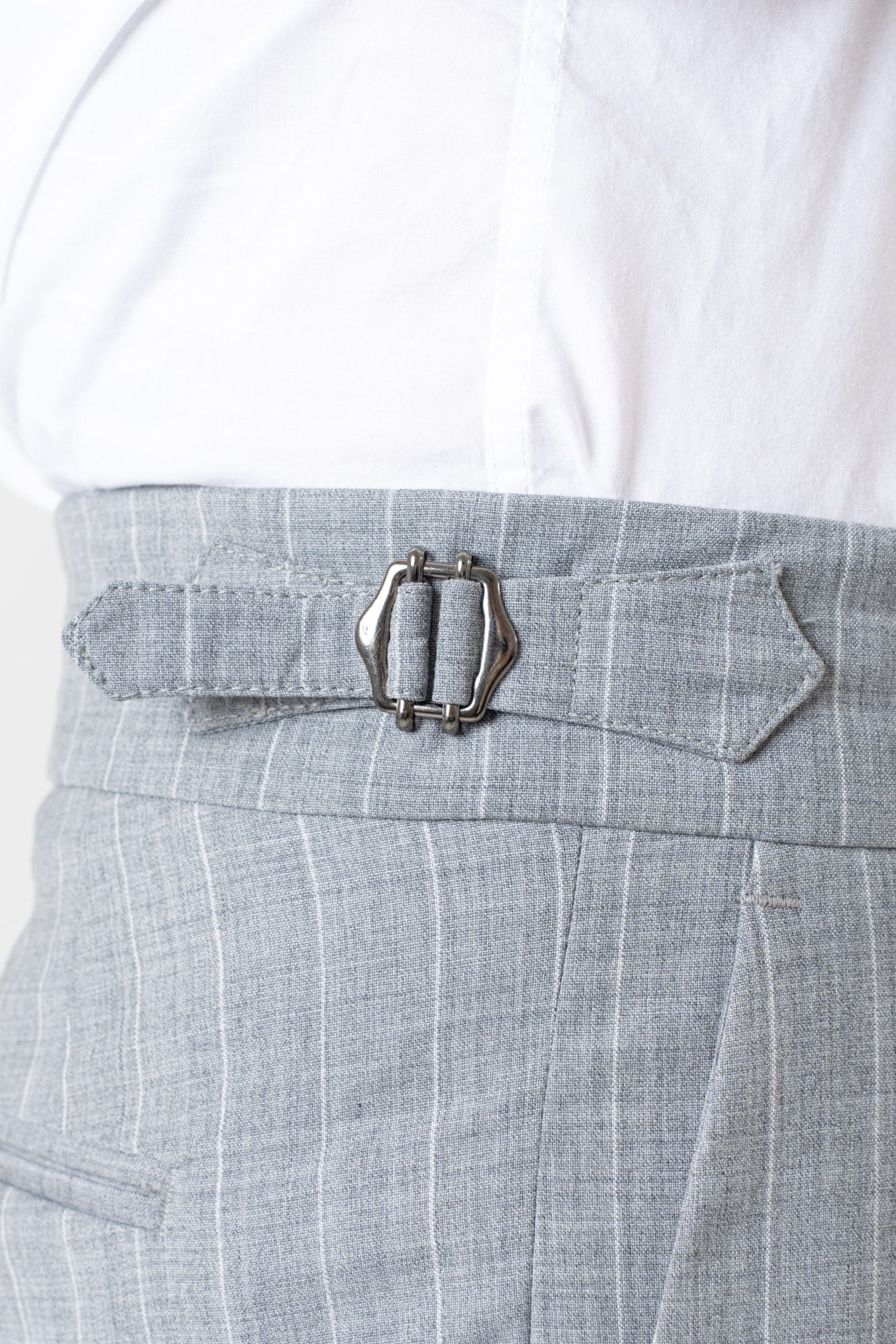 Pantalone con Bustino Tondo Gessato Grigio Milano Marittima