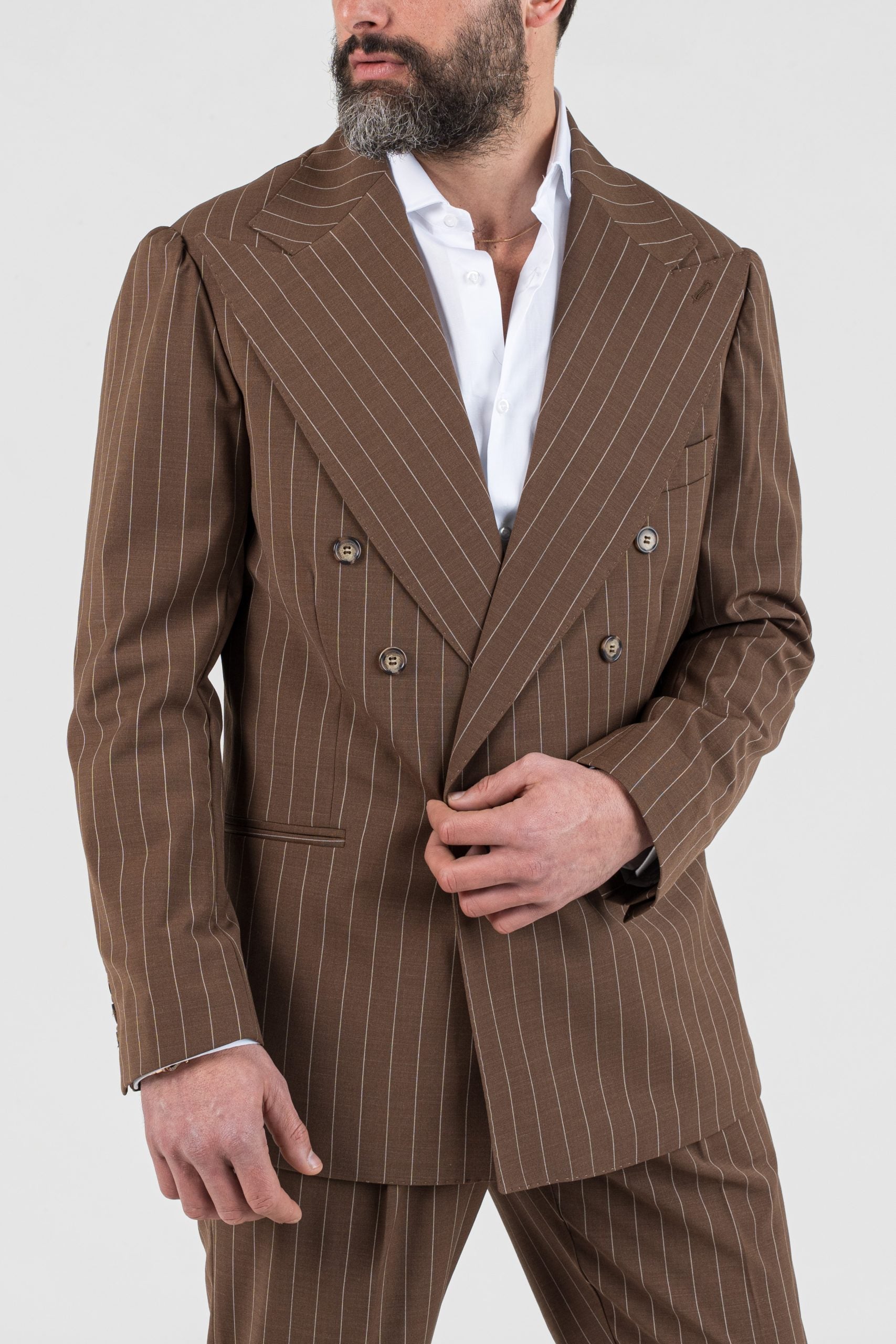 Giacca Jocket Gessato Moro Portofino