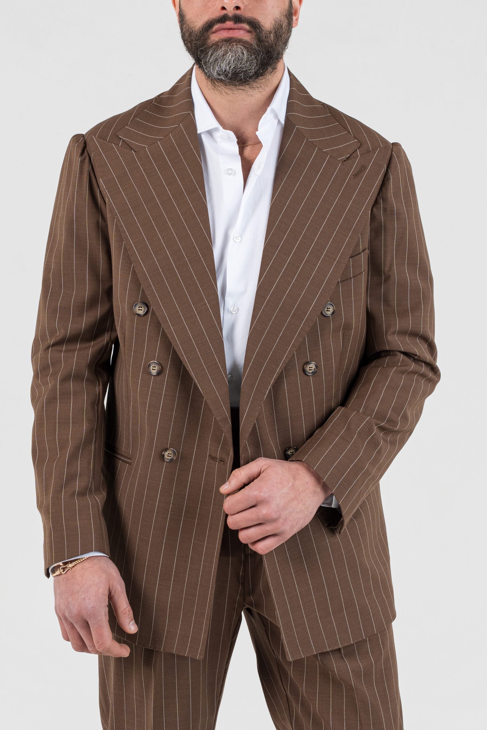 Giacca Jocket Gessato Moro Portofino