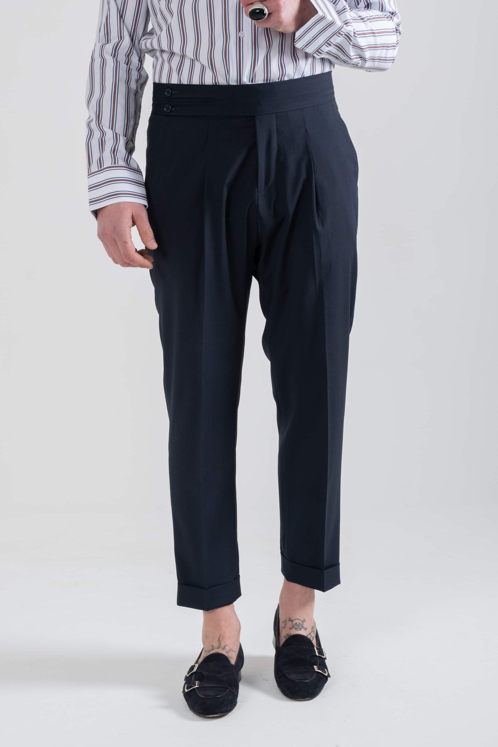 Pantalone Biforcato Blu Napoli