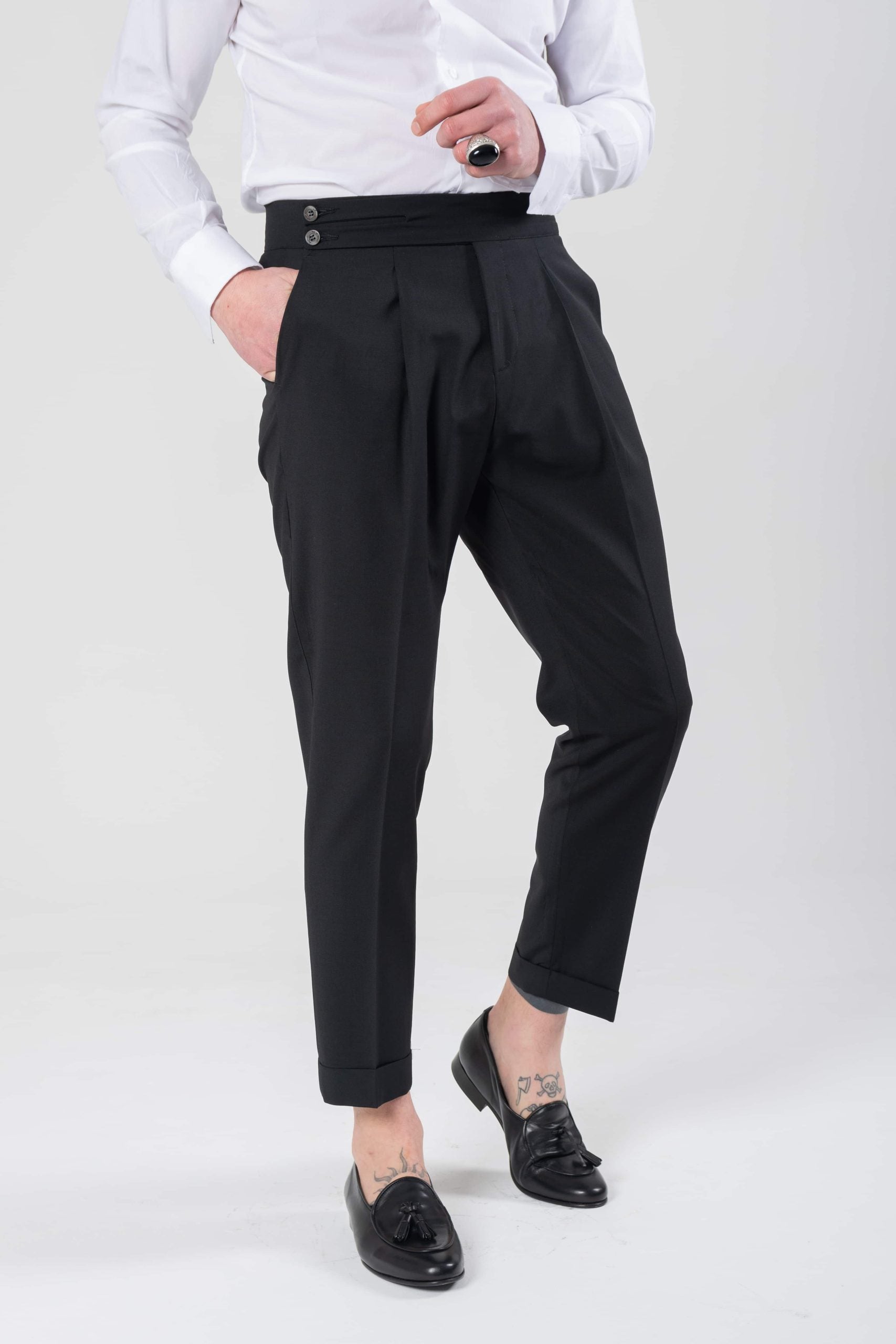 Pantalone Biforcato Nero Milano