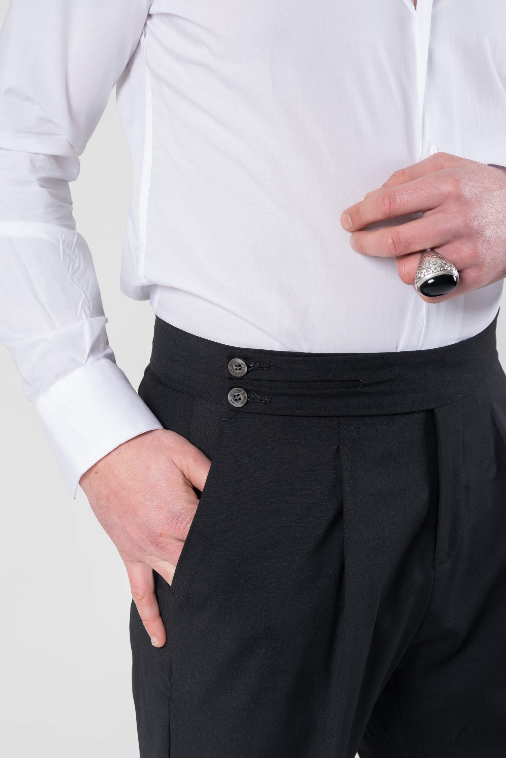 Pantalone Biforcato Nero Milano